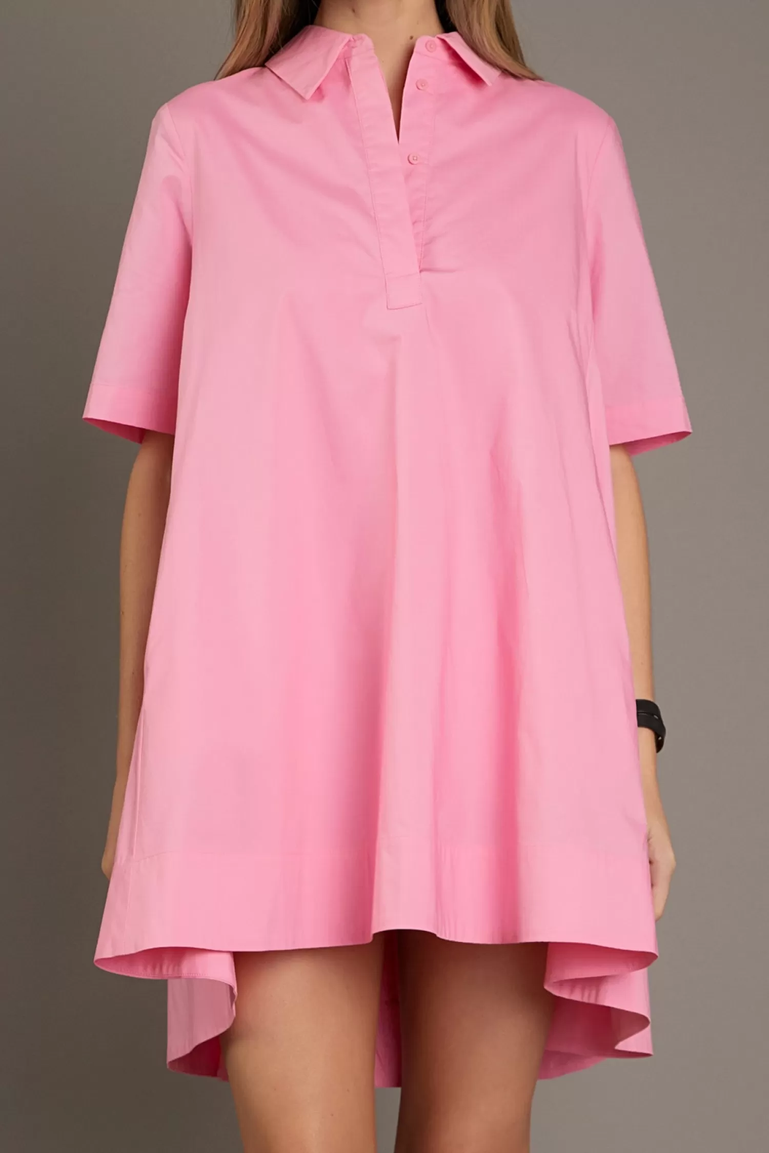 Outlet A-line Short Sleeve Shirt Dress Date Night Dreams | Office Chic