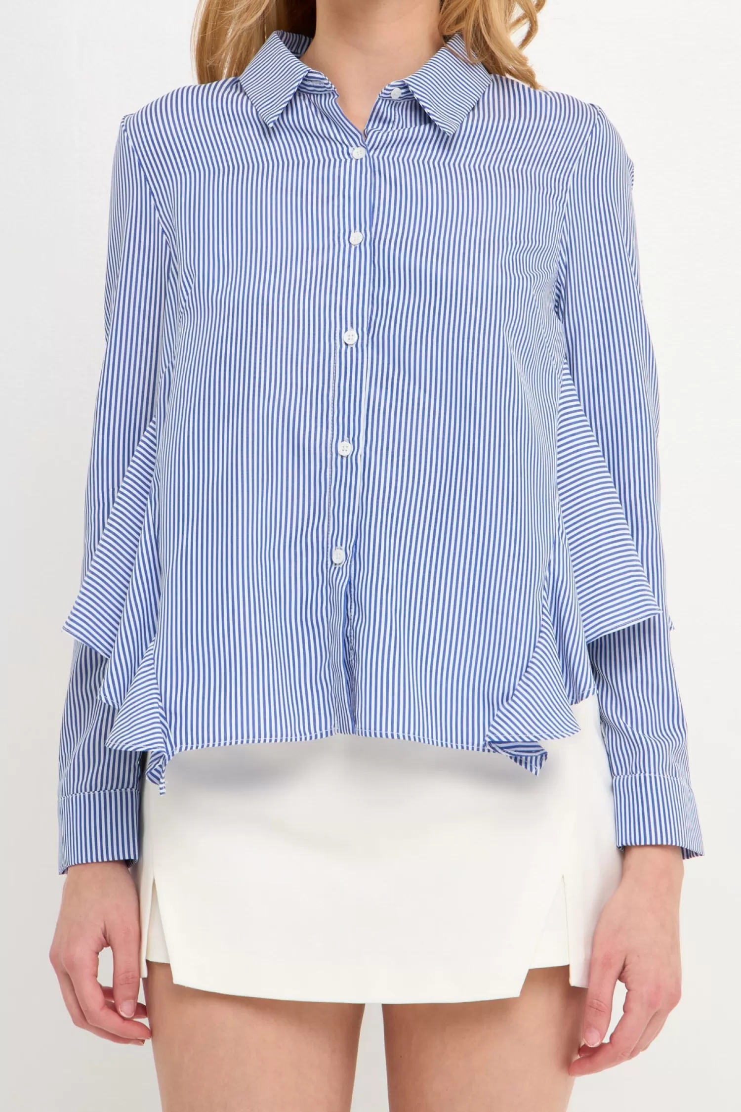 Outlet Back Flared Stripe Shirt Best Sellers | Stripe Wonders