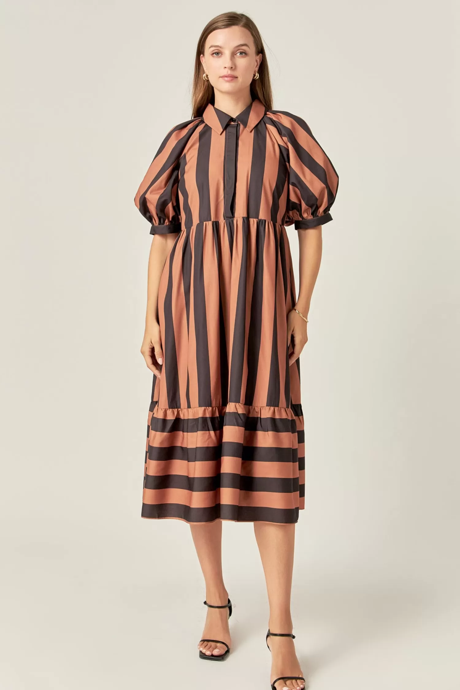 Fashion Bold Stripe Dress Dresses