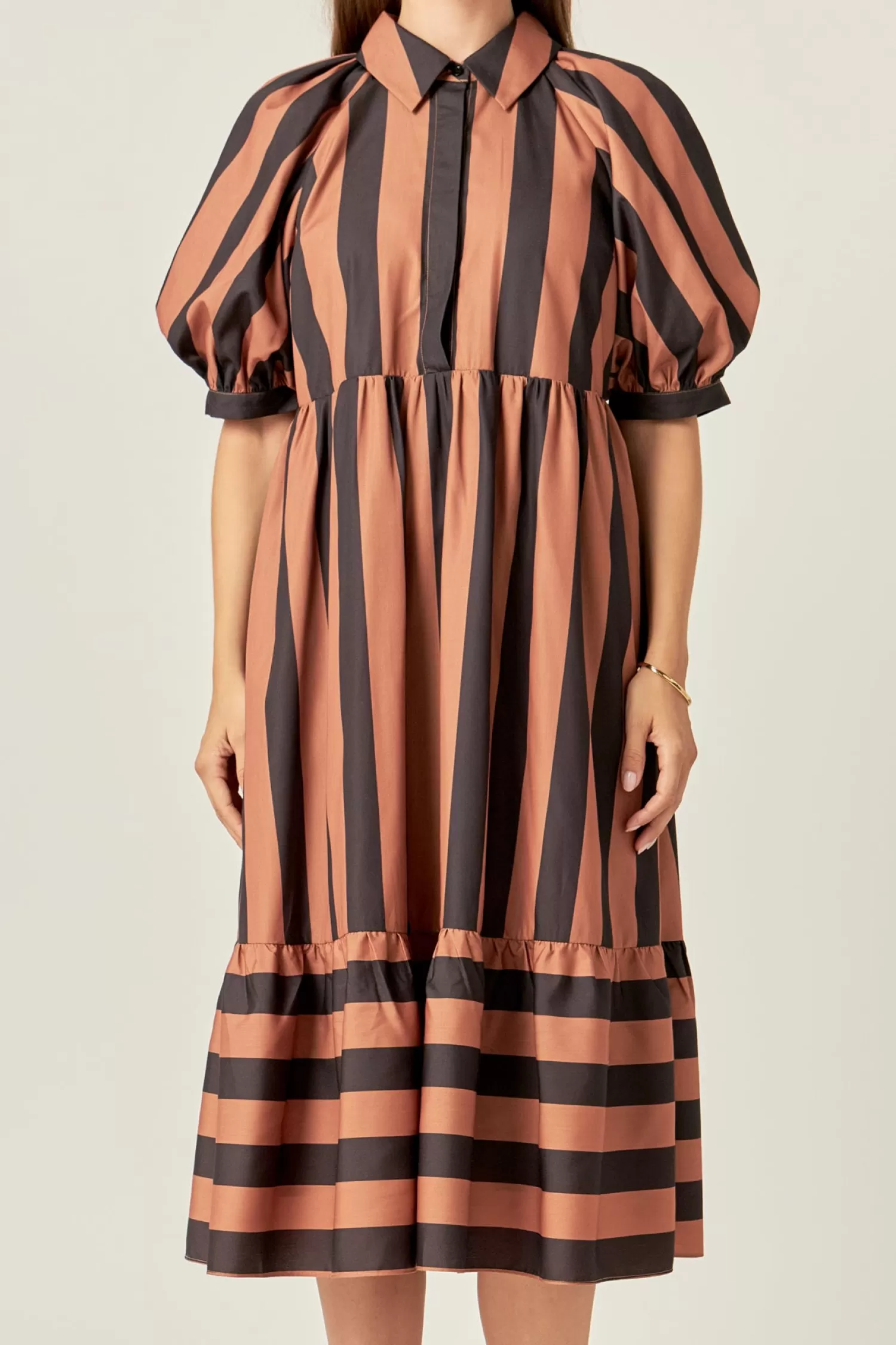 Fashion Bold Stripe Dress Dresses