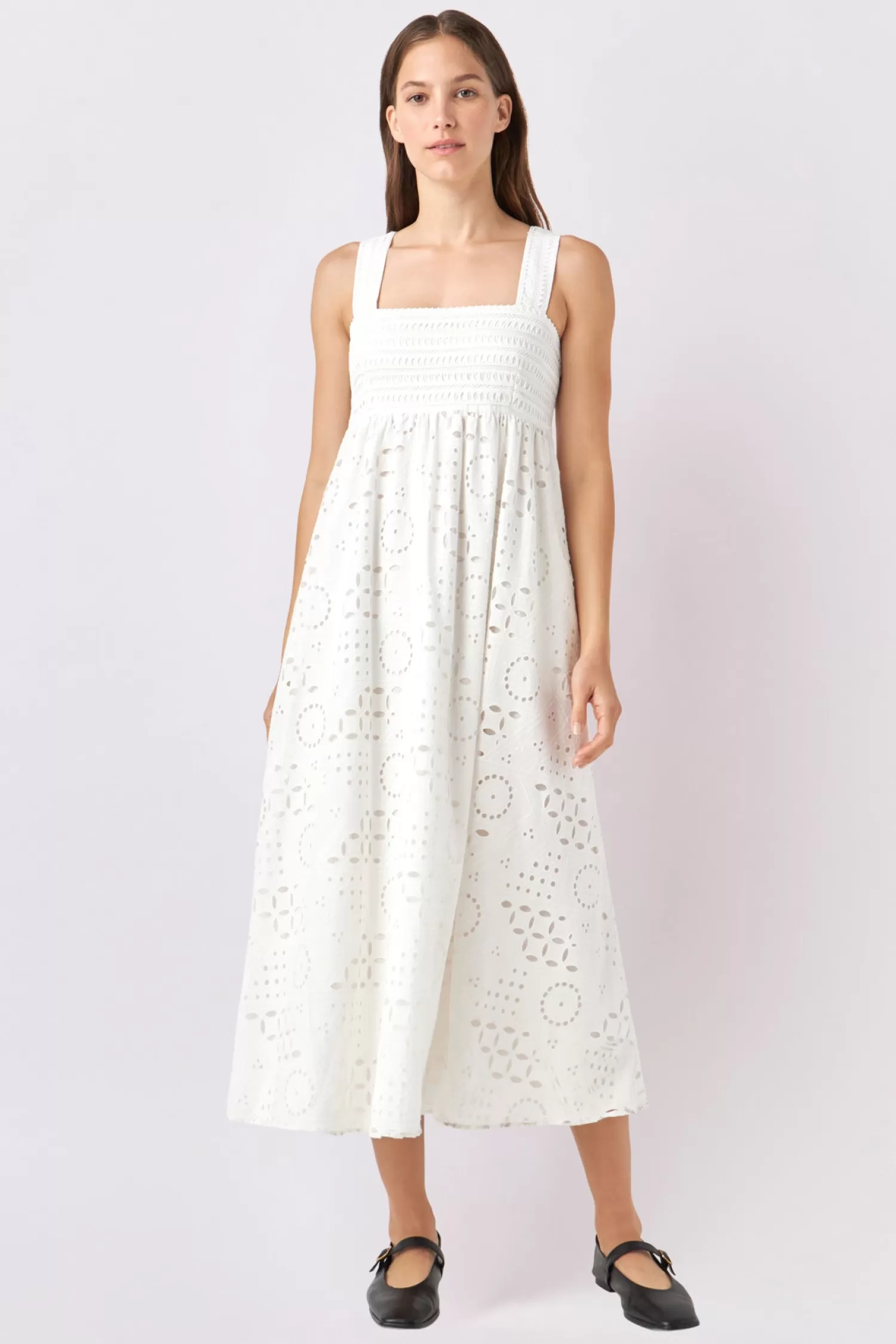 Online Broderie  Anglaise Maxi Dress Date Night Dreams | Bridal Shower Glam