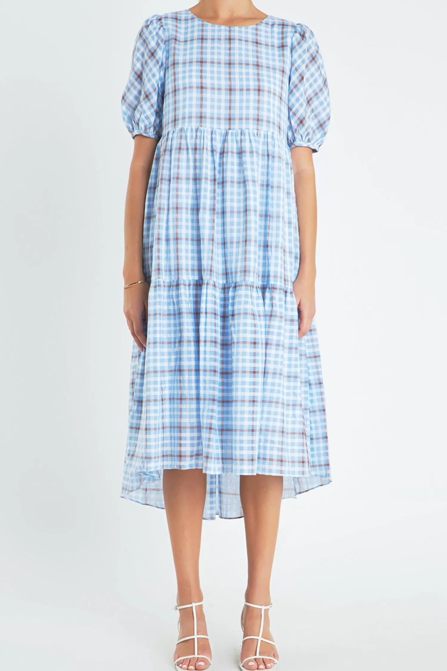 Best Check Print Midi Dress Midi Dresses | Lounge & Casual