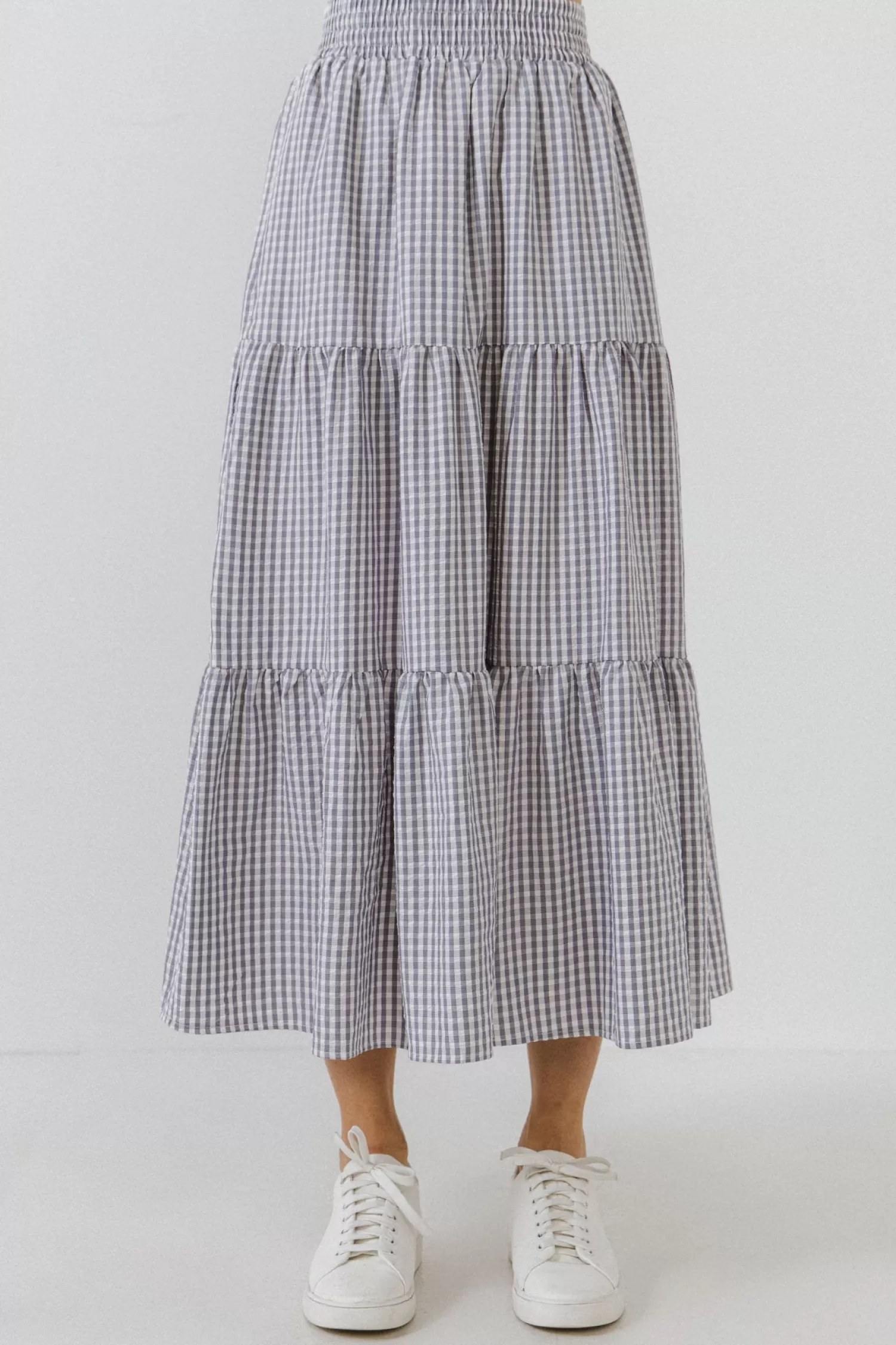 Best Sale Check Tiered Maxi Skirt Best Sellers | Skirts