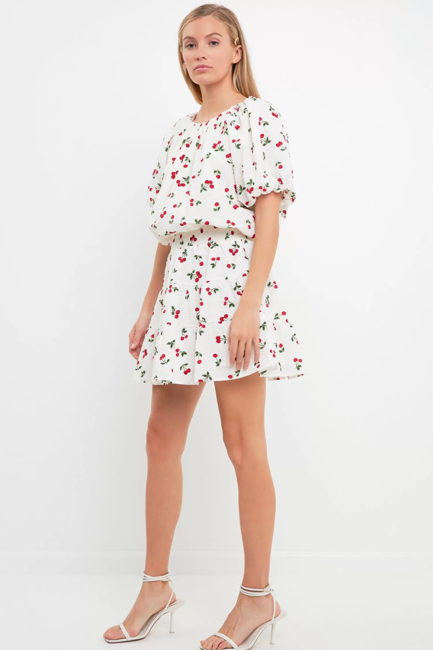 Store Cherry Print Mini Skirt Date-Night Ready | Matching Sets