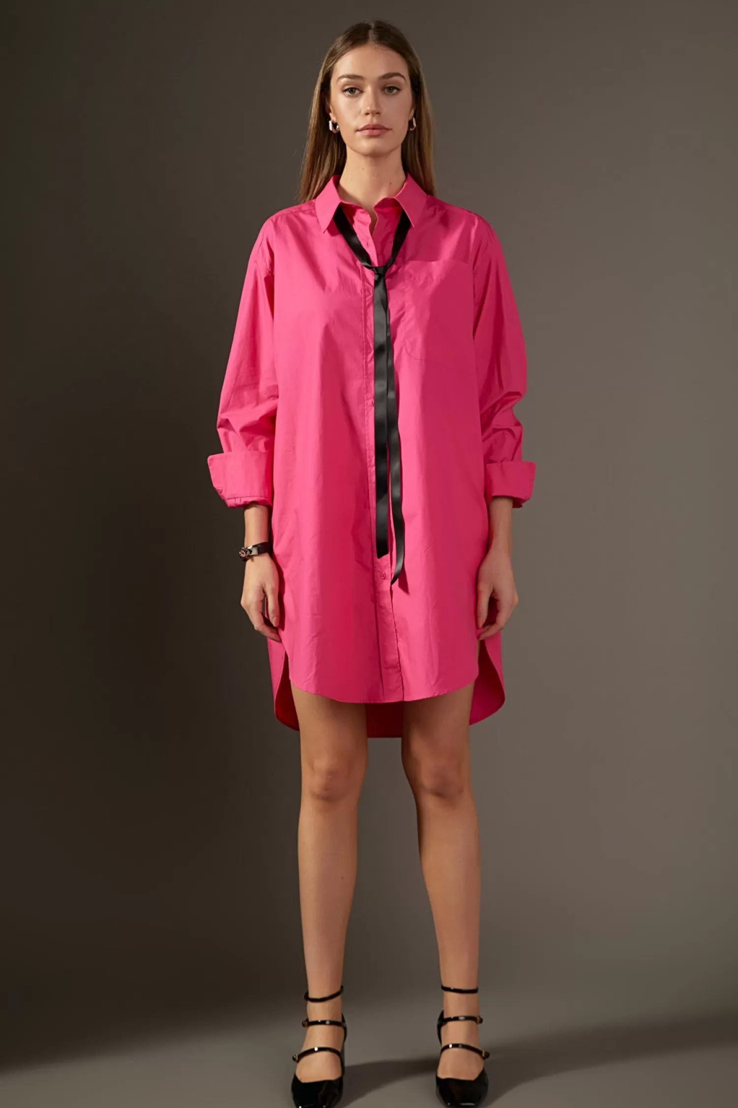 Best Sale Classic Collared Dress Shirt Mini Dresses | Shirt Dresses