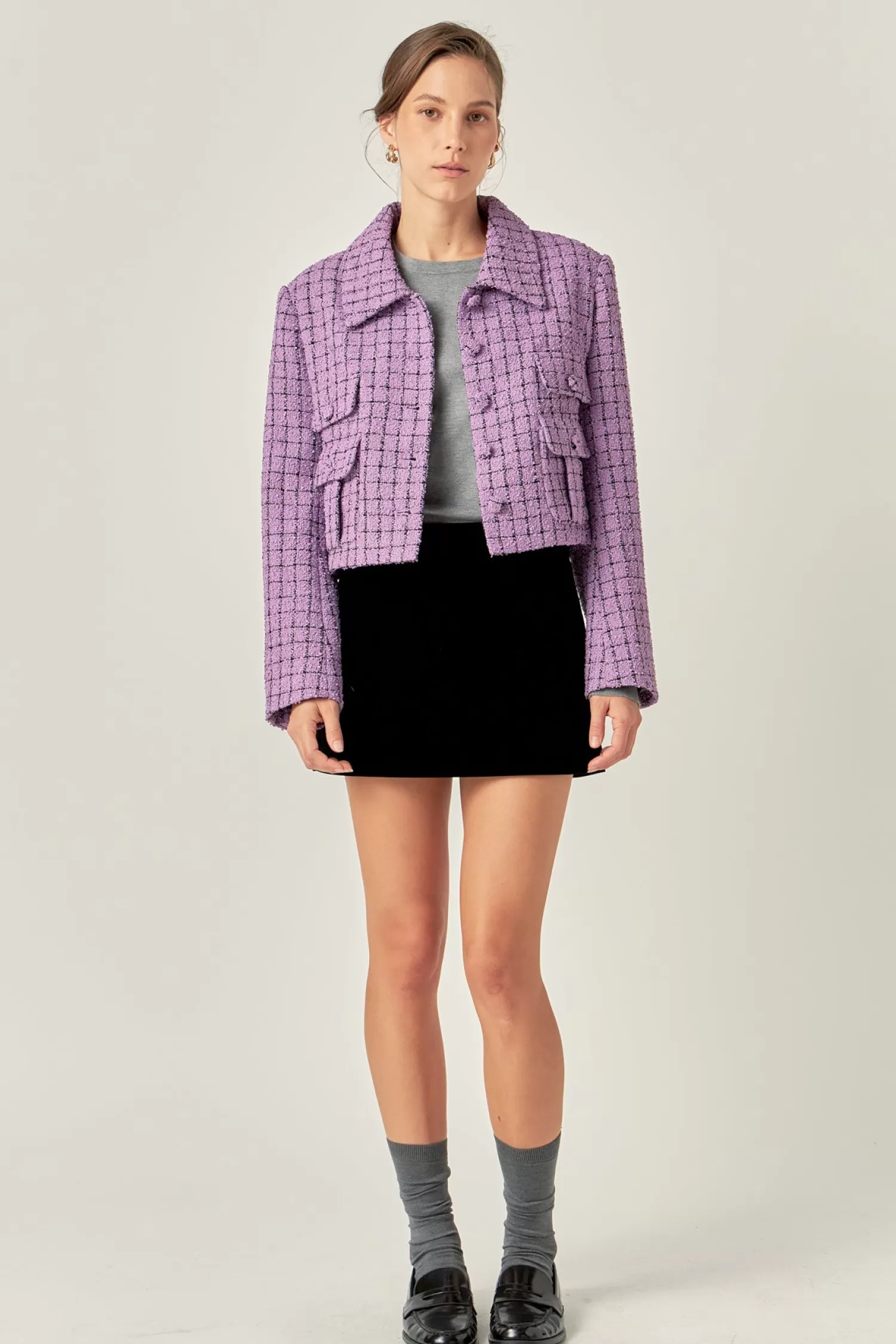 Cheap Collar Detail Tweed Jacket The Lady Jacket | Jackets & Coats