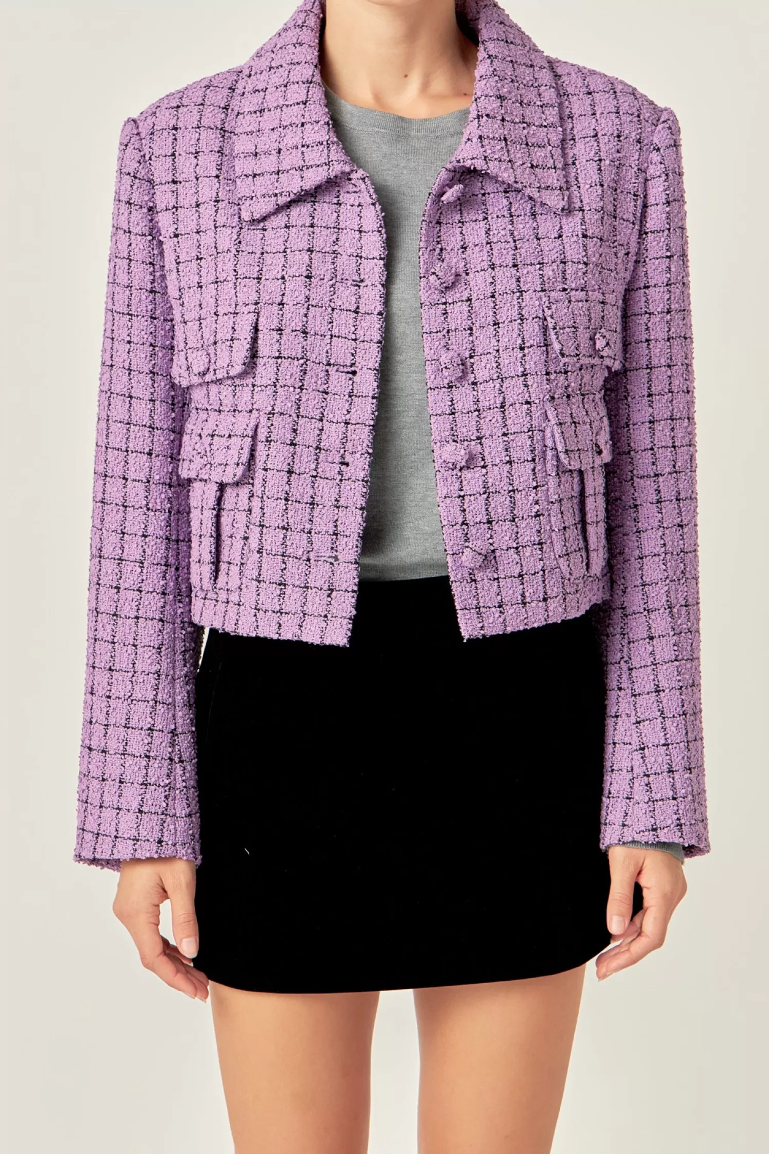 Cheap Collar Detail Tweed Jacket The Lady Jacket | Jackets & Coats