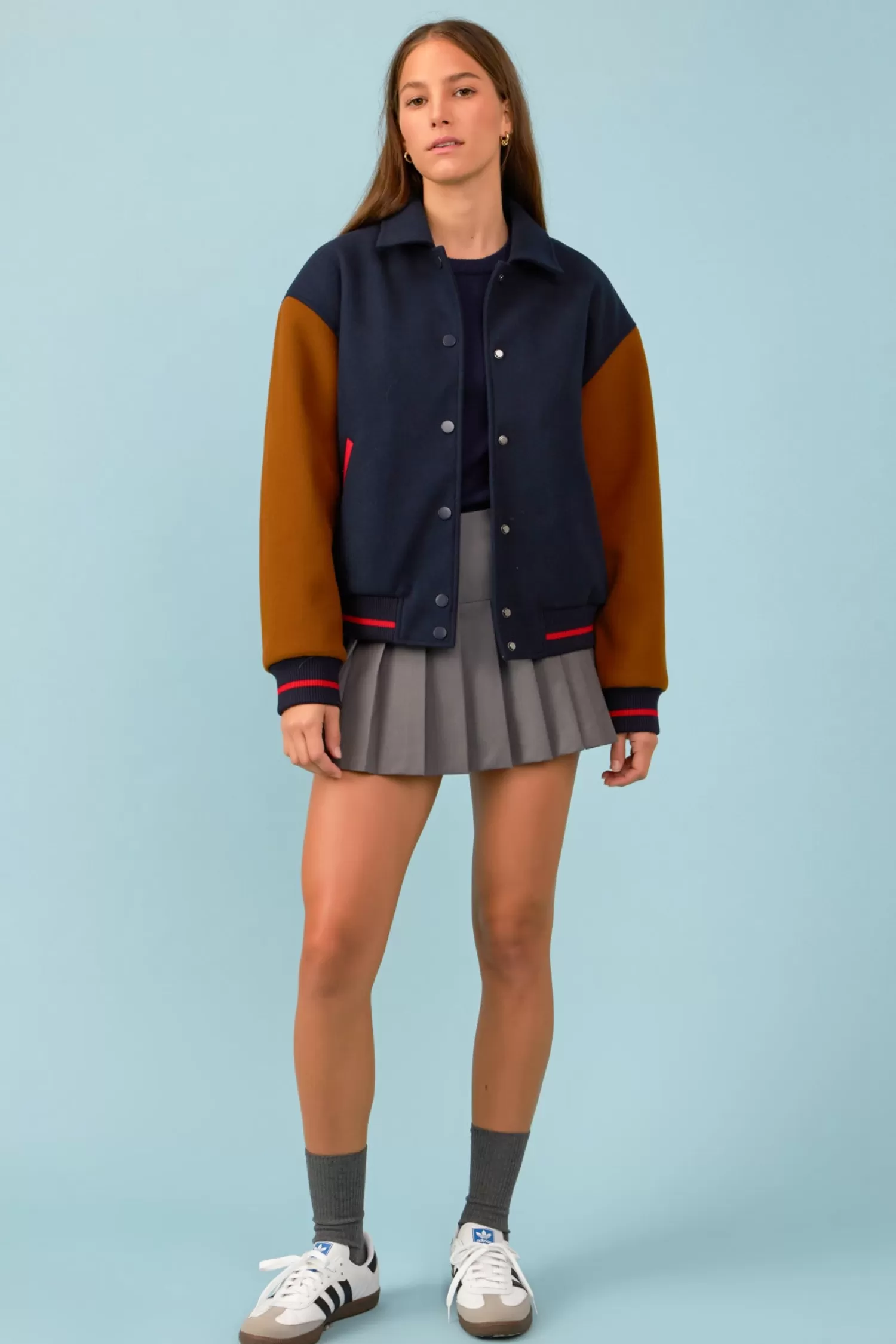 Outlet Colorblock Bomber Jacket Jackets & Coats