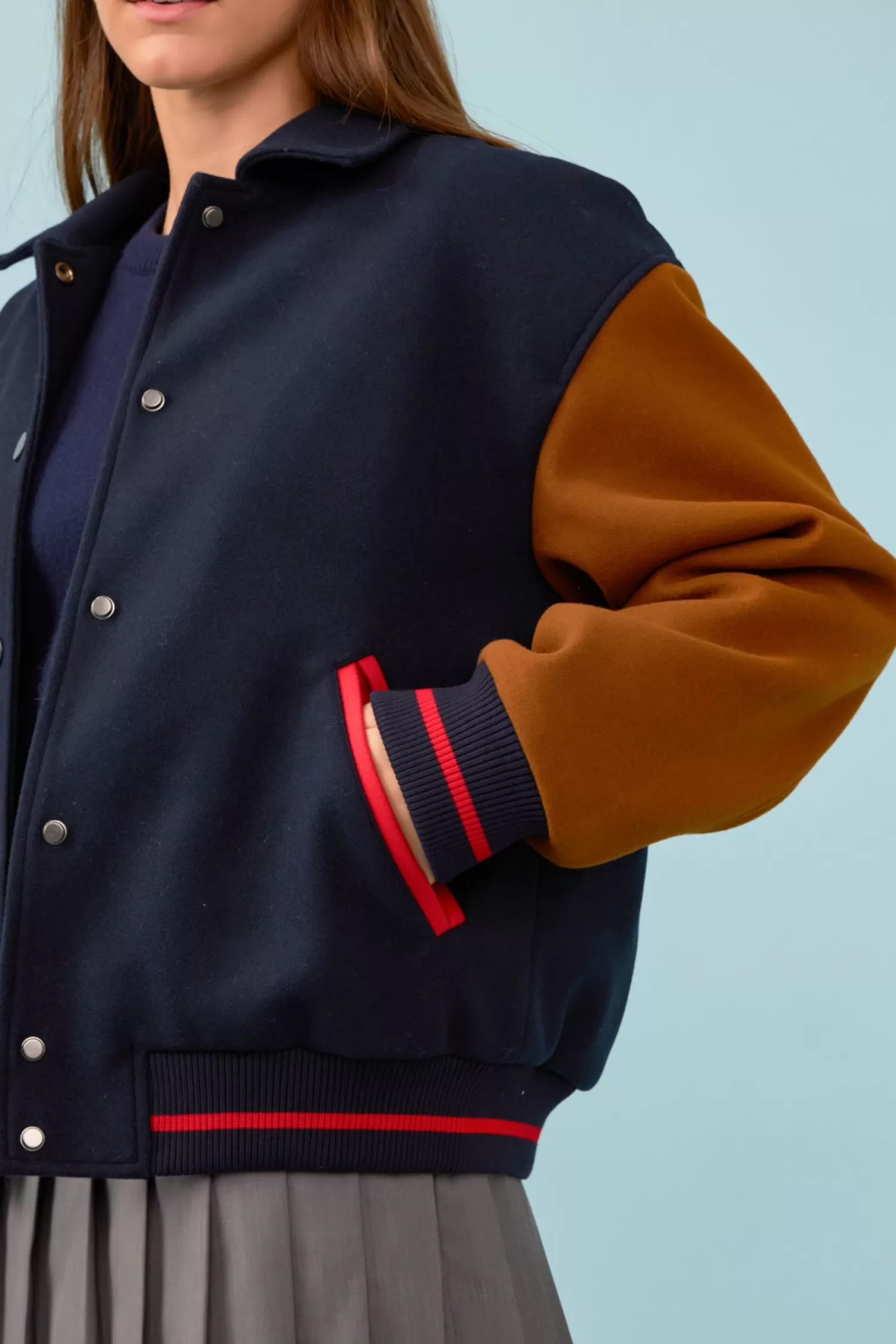 Outlet Colorblock Bomber Jacket Jackets & Coats