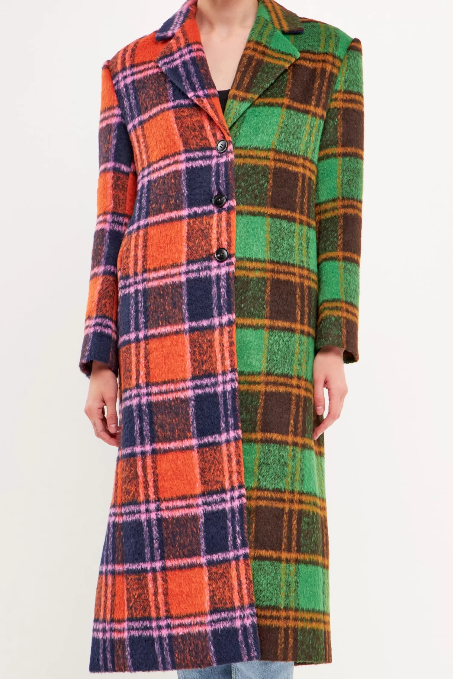 Outlet Colorblock Plaid Trench Coat Best Sellers | The Modern Preppy