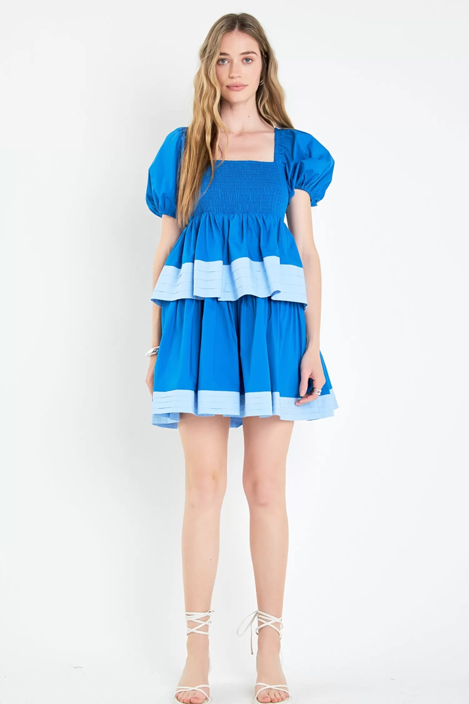 New Colorblock Smocked Tiered Mini Dress Mini Dresses | Night Out