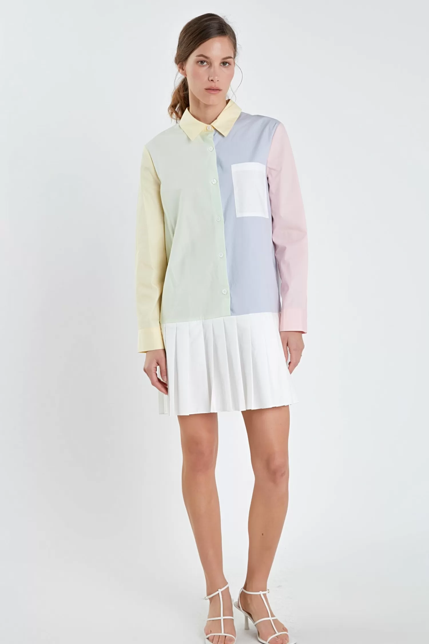 Best Colorblocked Shirt Dress Shirt Dresses | Career Closet