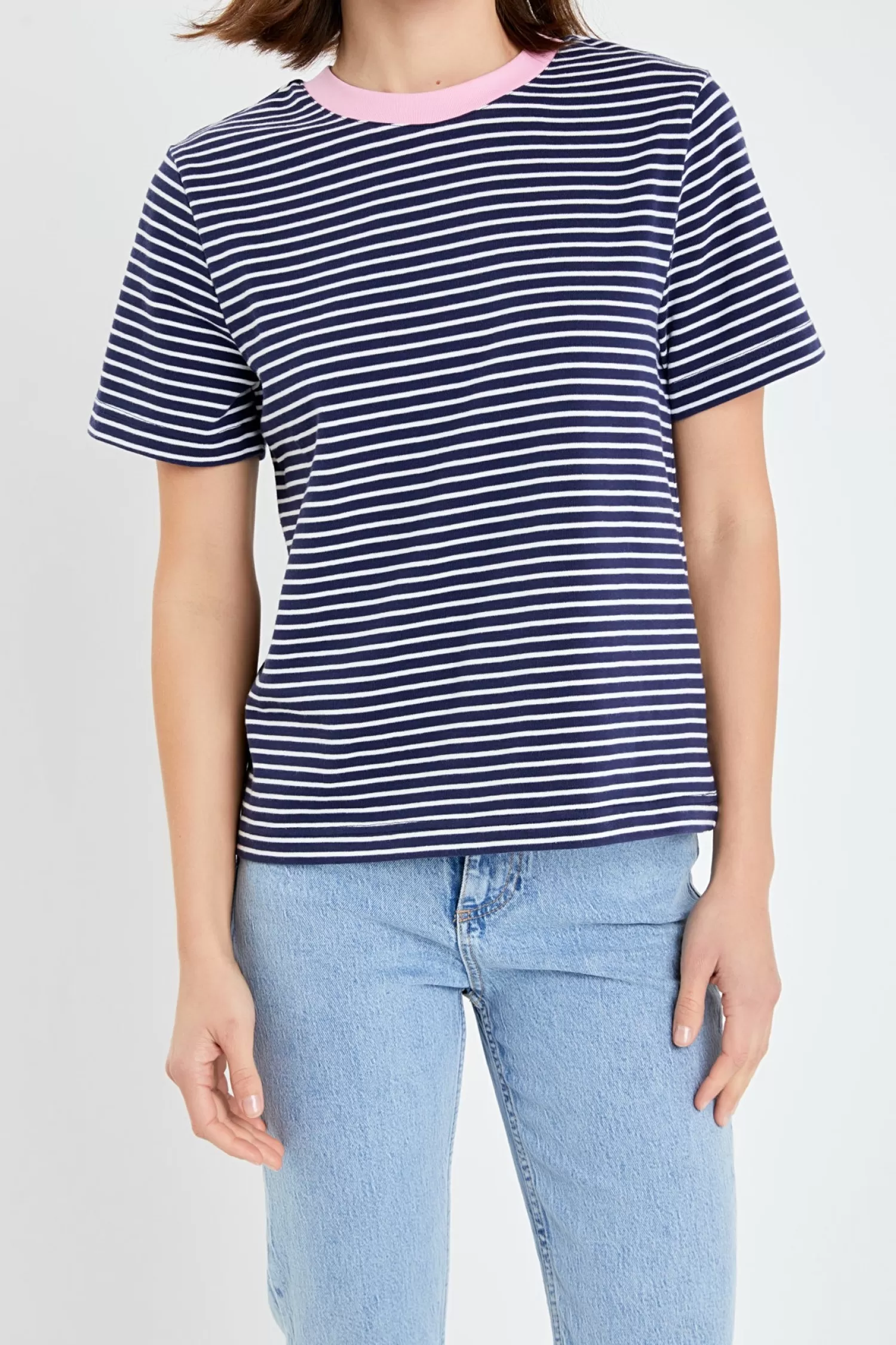 Discount Contrast Rib Stripe T-shirt Stripe Wonders | Tops