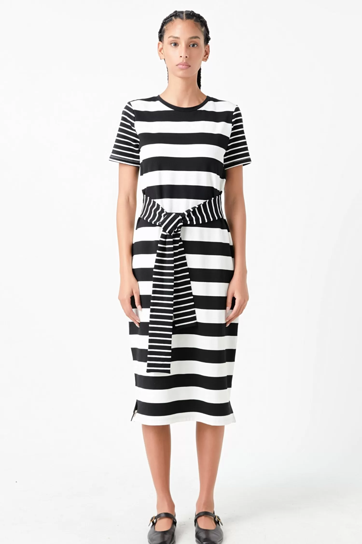 Online Contrast Stripe Knit Midi Dress Midi Dresses | Lounge & Casual