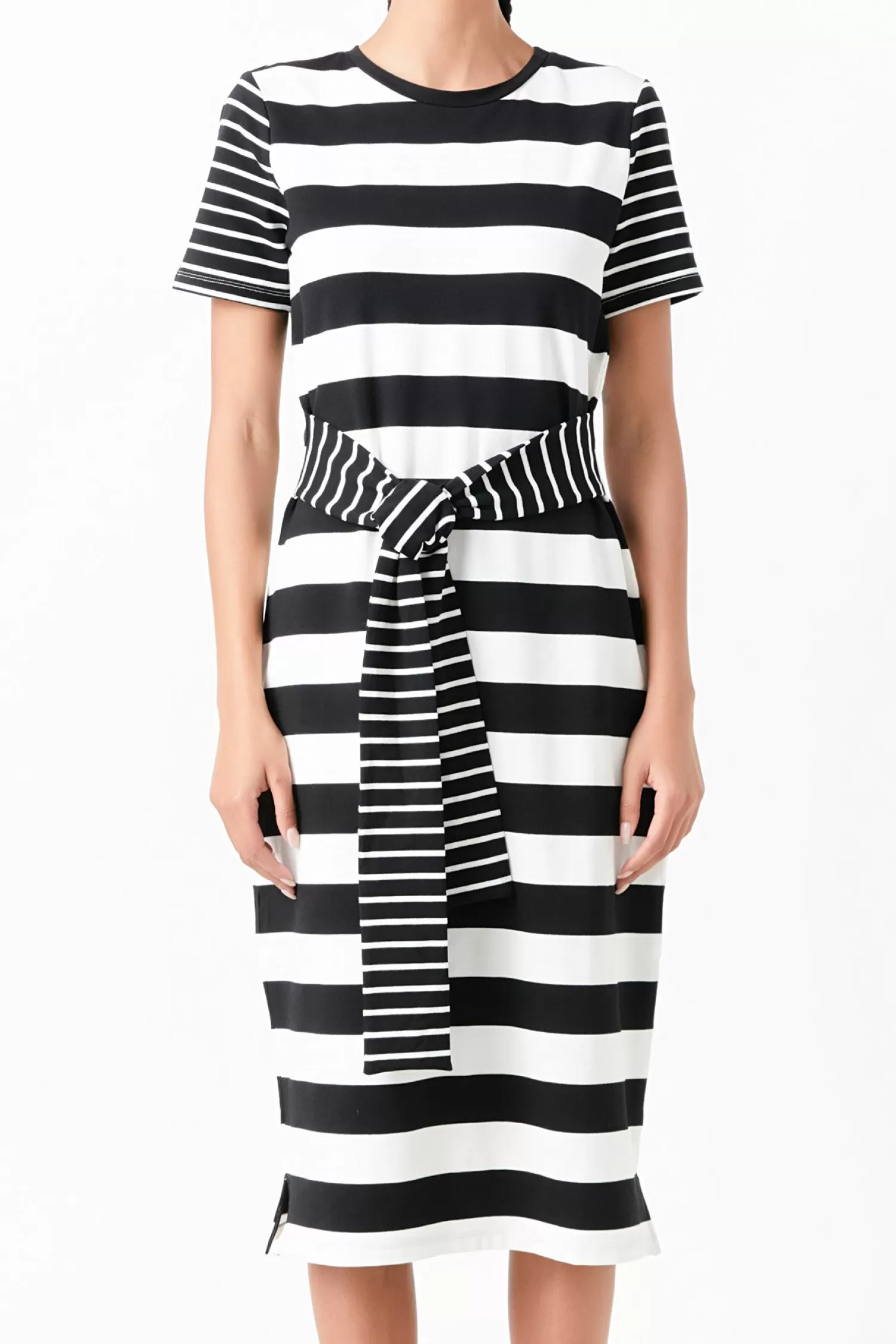 Online Contrast Stripe Knit Midi Dress Midi Dresses | Lounge & Casual