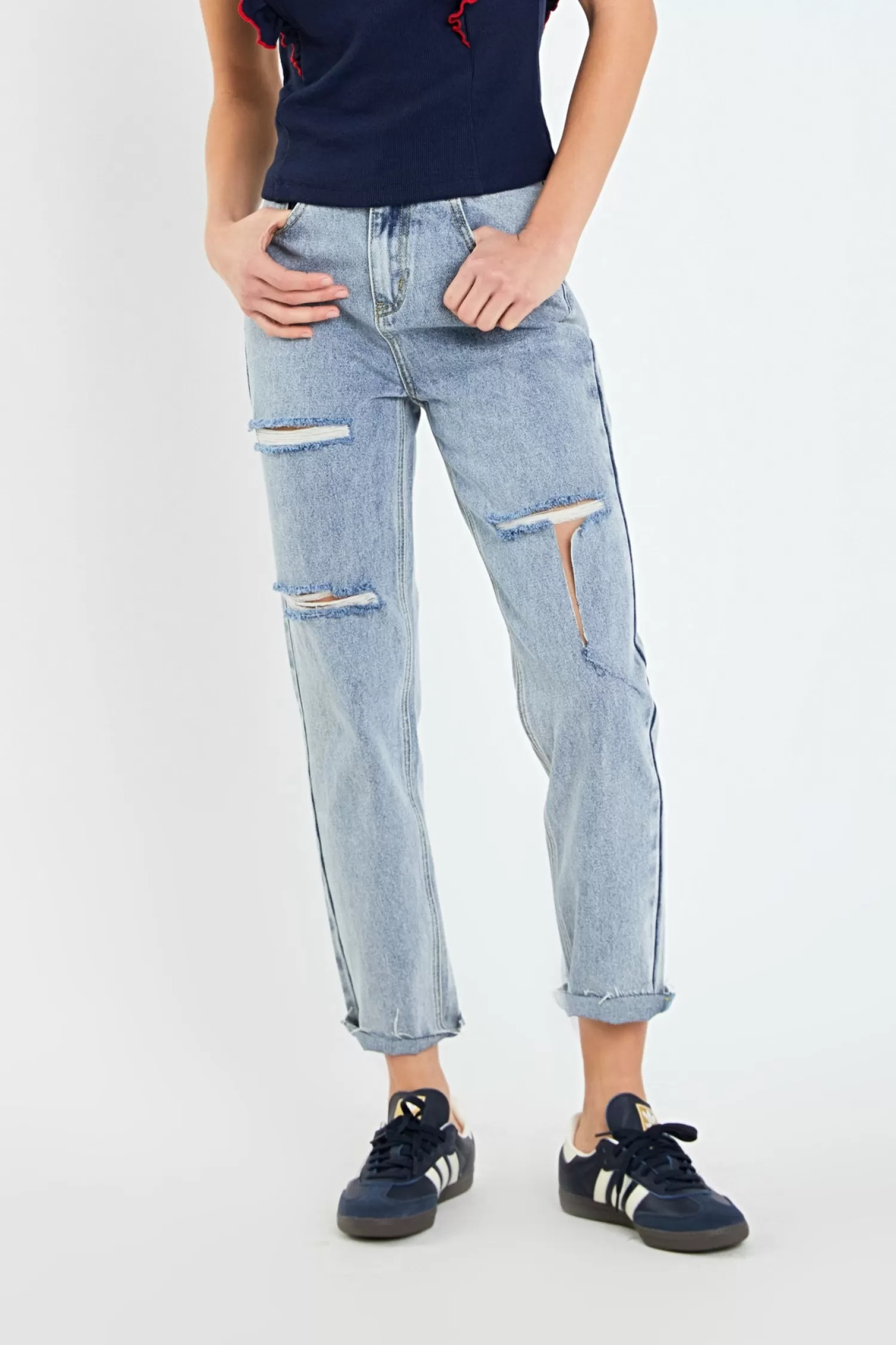 Cheap Destroyed Mom Jeans Best Sellers | Pants