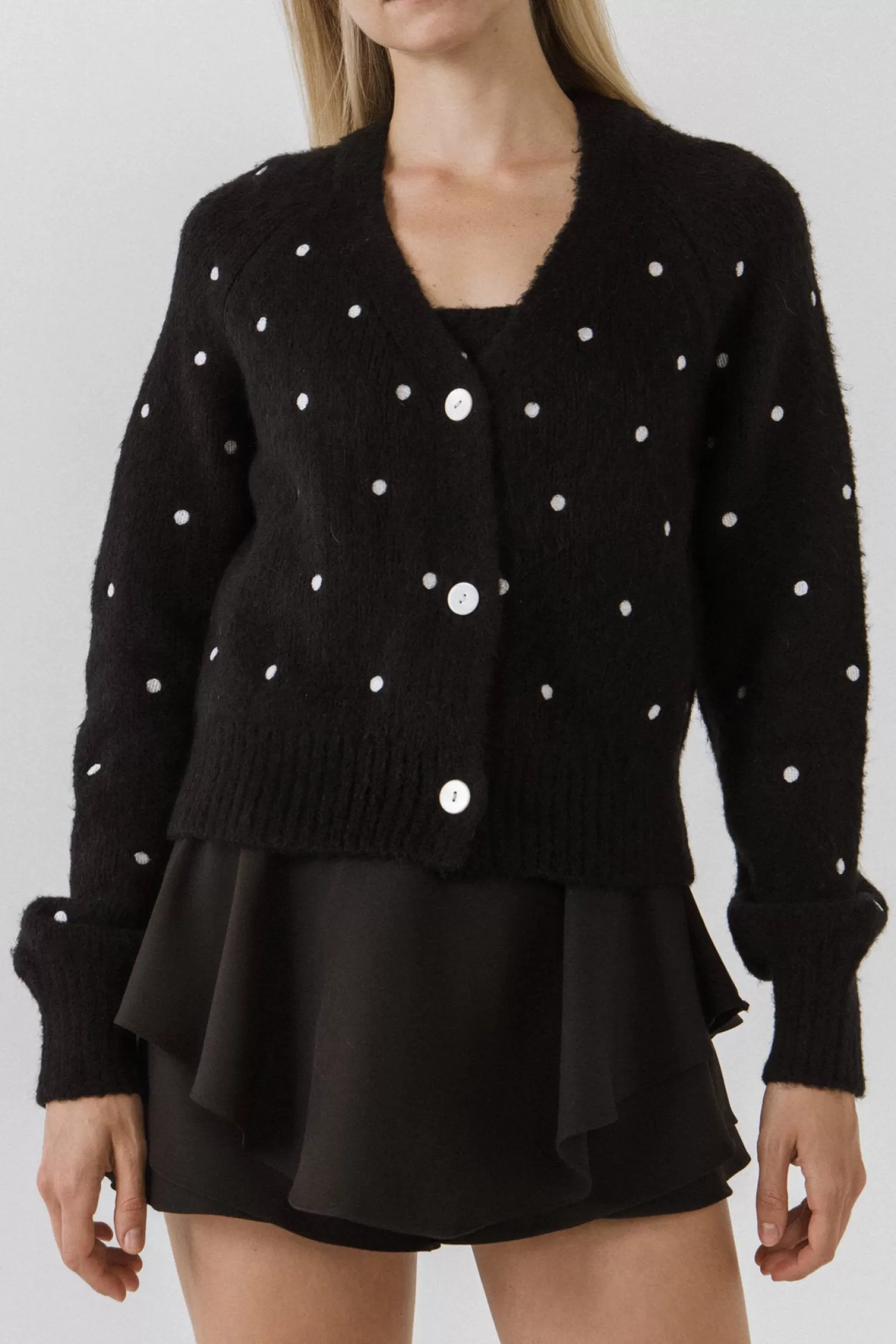 Sale Dot Embroidered Cardigan Sweaters & Knits | Sweater Season