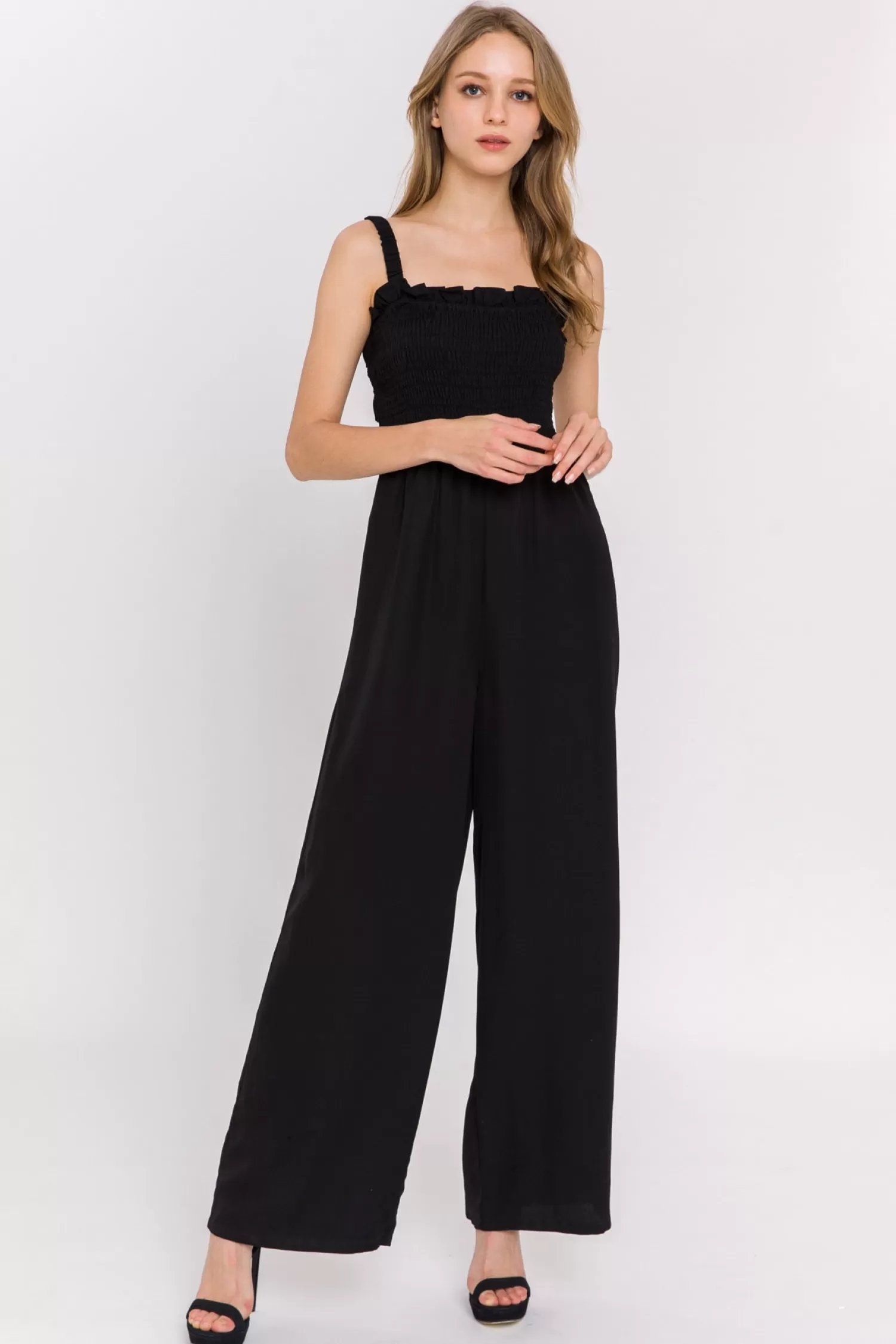 Store Elastic Strap Detail Jumpsuit Jumpsuits