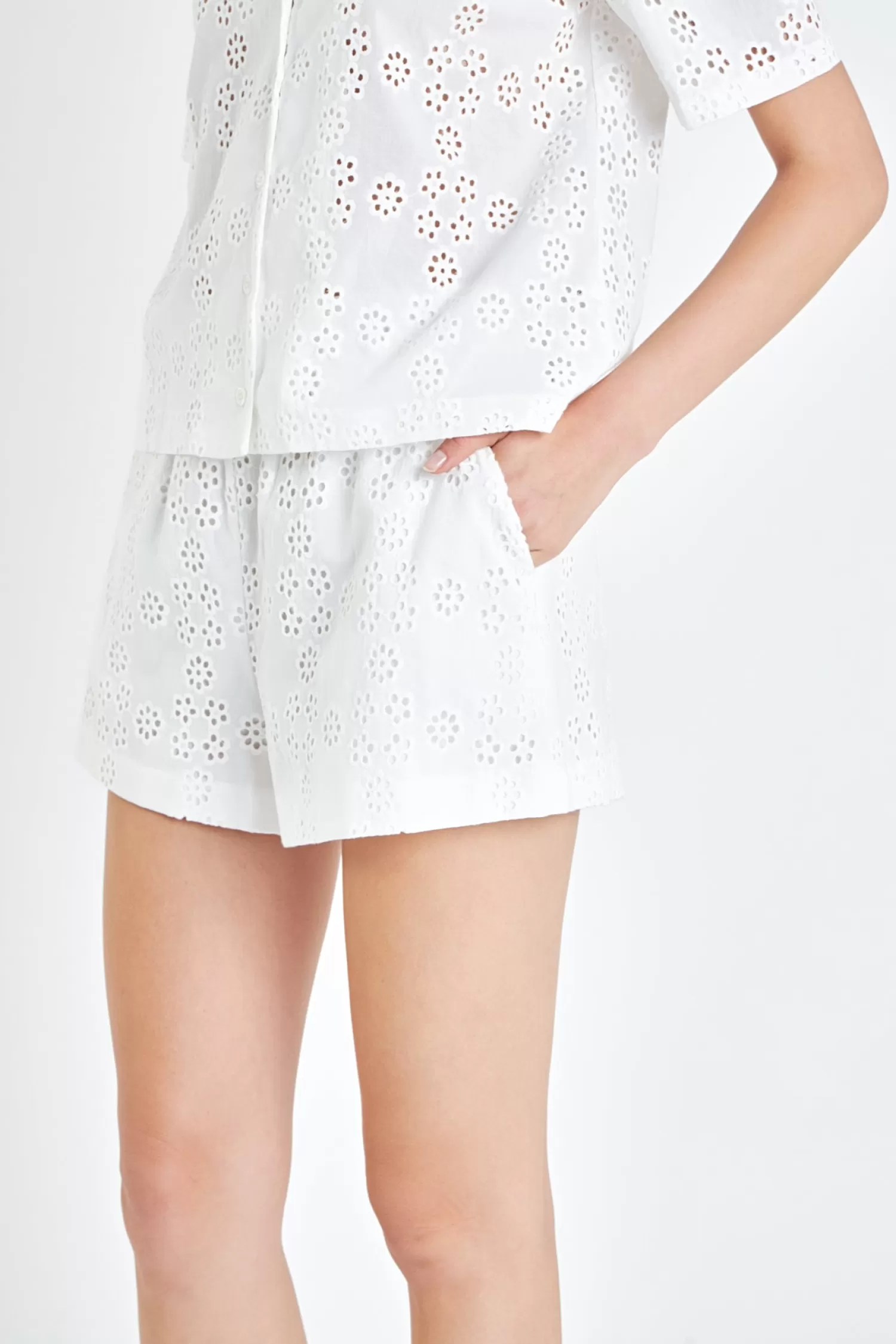 Clearance Embroidered Cotton Shorts Shorts | Matching Sets