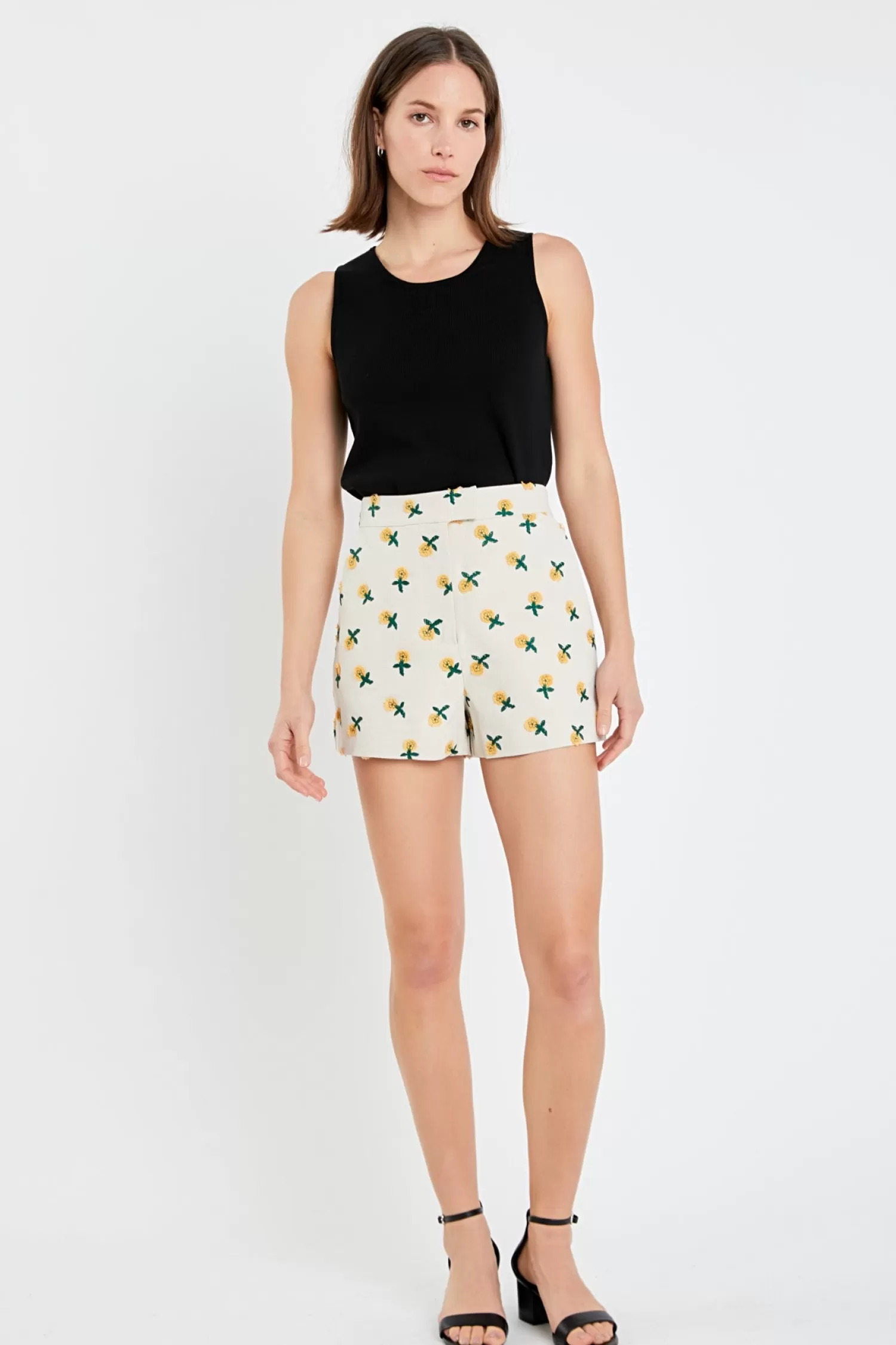 Store Embroidered Linen Shorts Shop By Color | Shorts