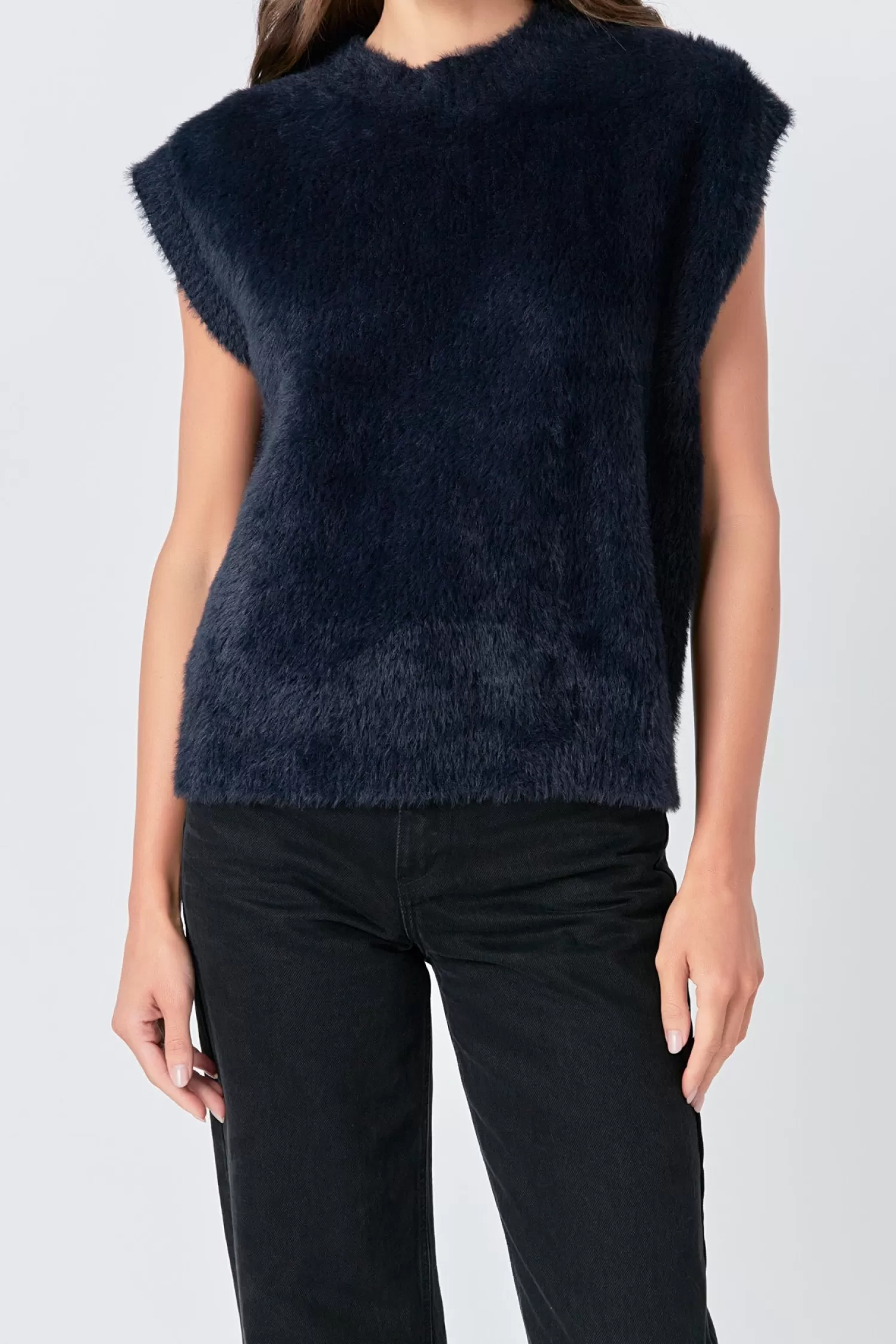 New Feather Plush Knit Vest Best Sellers | Night Out