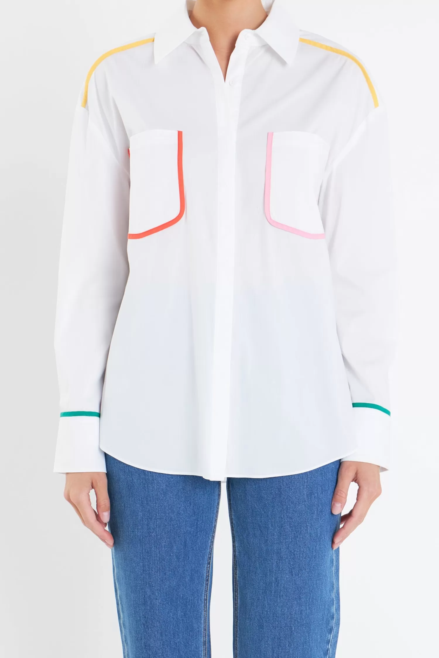 Best Flat Binding Detailed Shirt Best Sellers | Tops