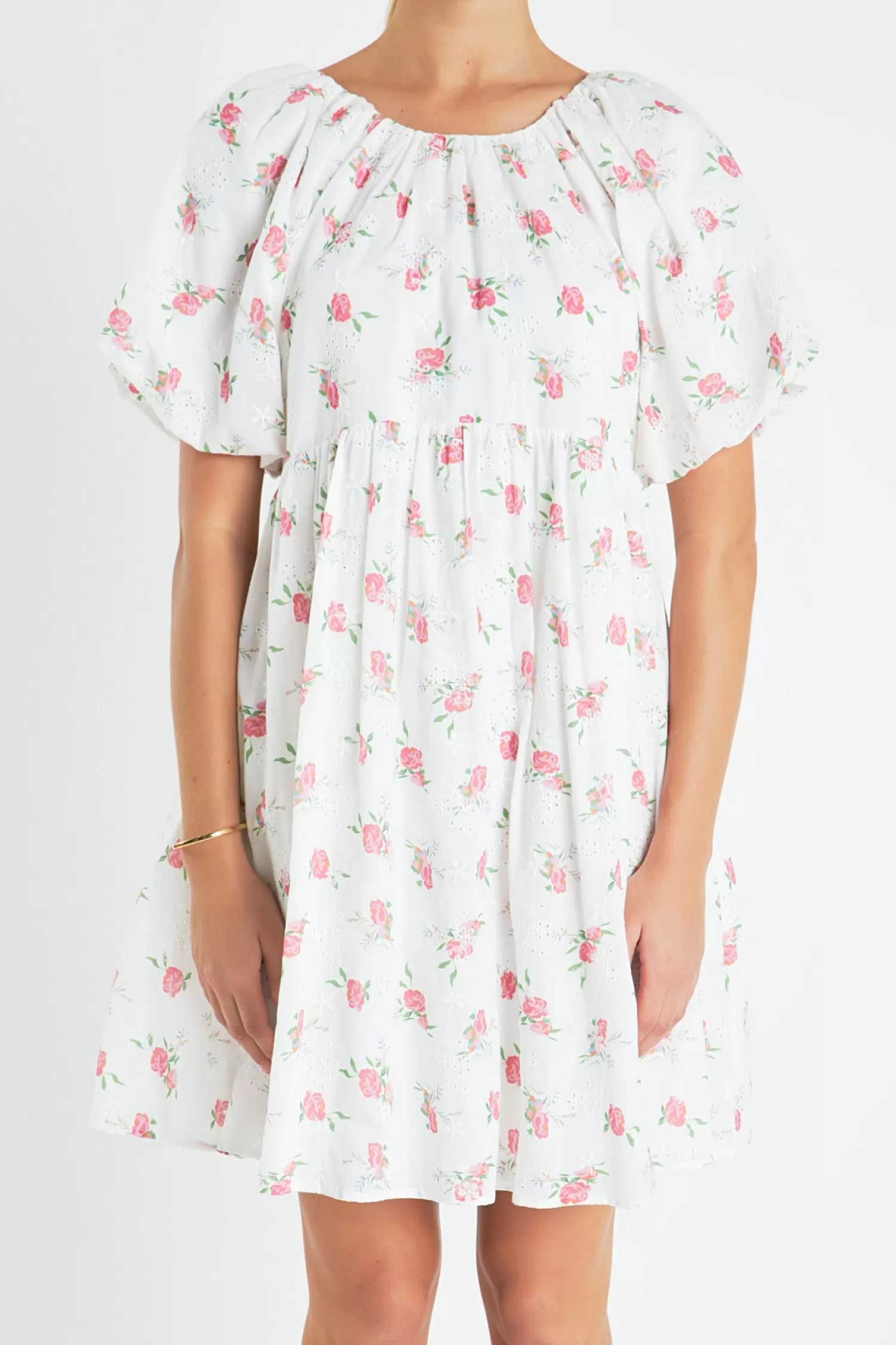 Fashion Floral Cotton Embroidered Dress Date Night Dreams | Bridal Shower Glam