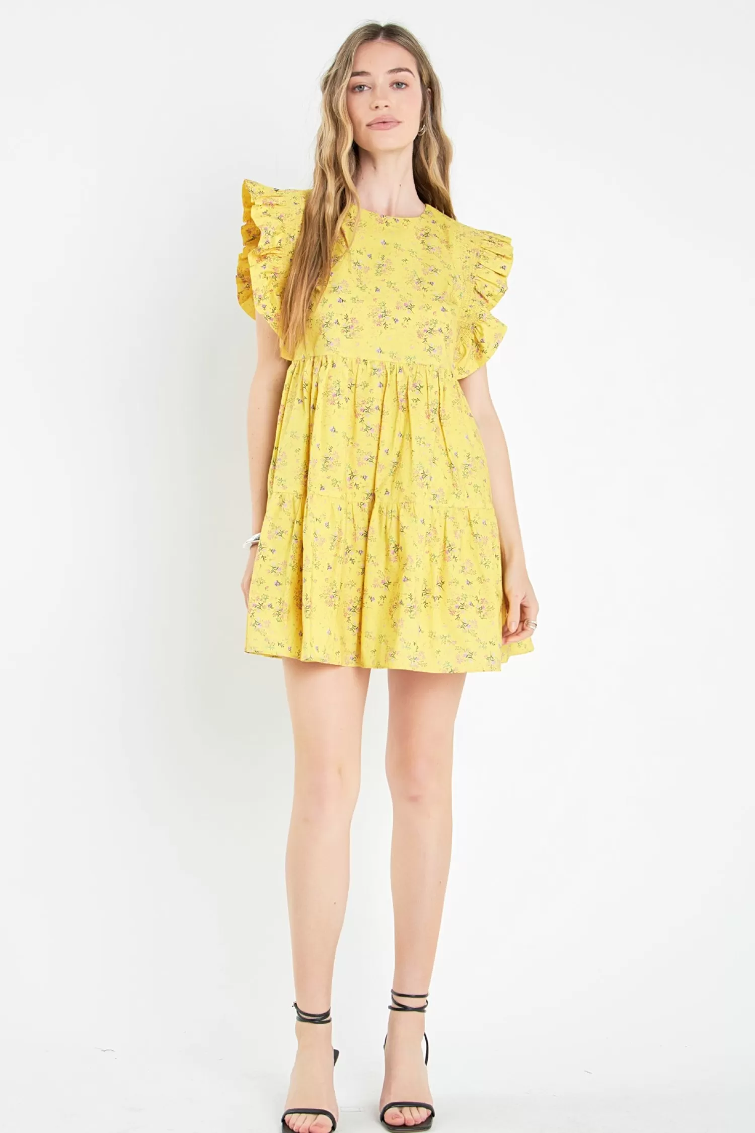 Online Floral Mini Dress with Smocking detail Resort Ready | Mini Dresses