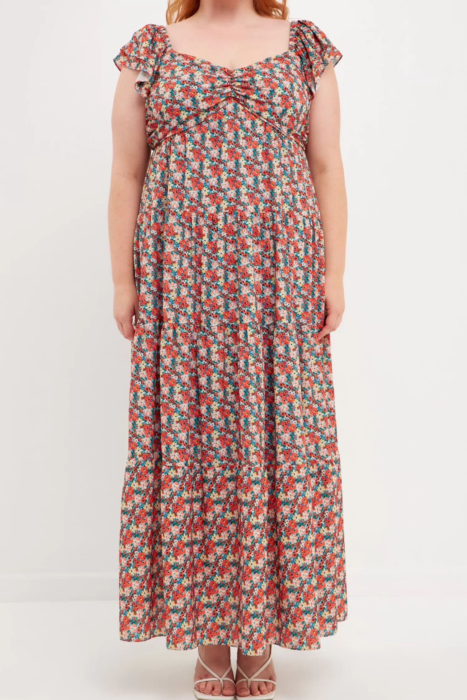 Best Sale Floral Tiered Maxi Dress Dresses