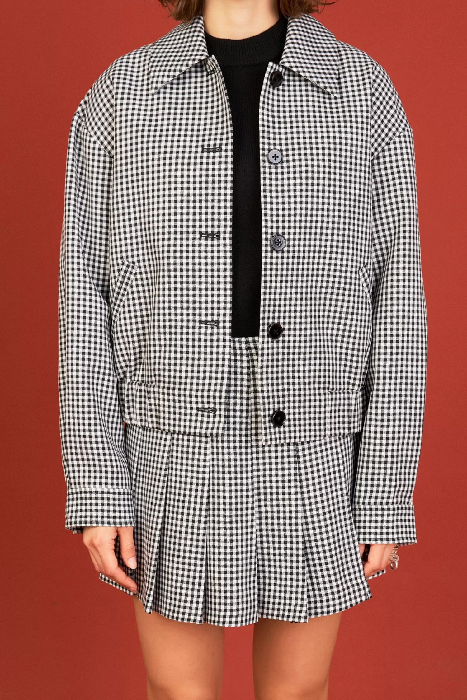 Best Sale Gingham Check Jacket Matching Sets | Jackets & Coats