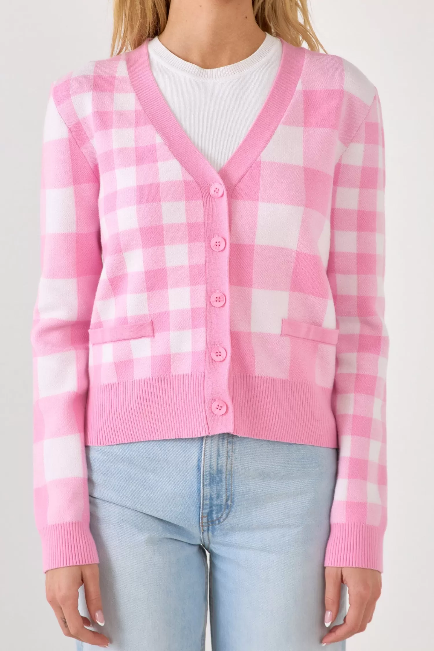 Best Sale Gingham Knit Cardigan Sweaters & Knits | Sweater Season