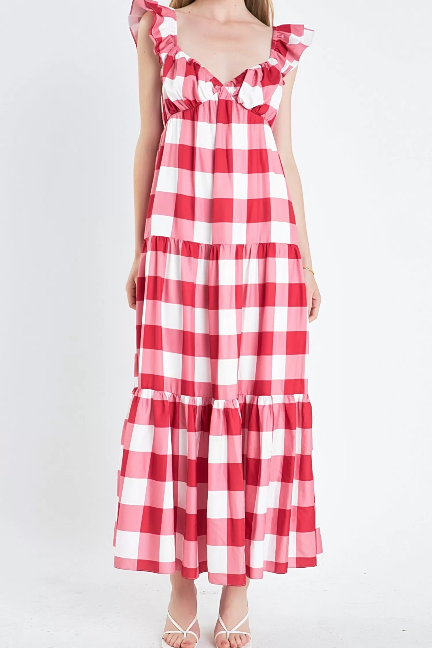 Outlet Gingham Maxi Dress Special Occasion | Maxi Dresses