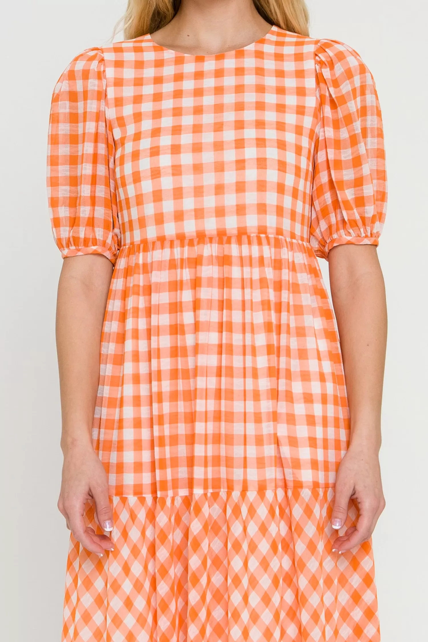 Flash Sale Gingham Print Midi Dress Midi Dresses | Lounge & Casual