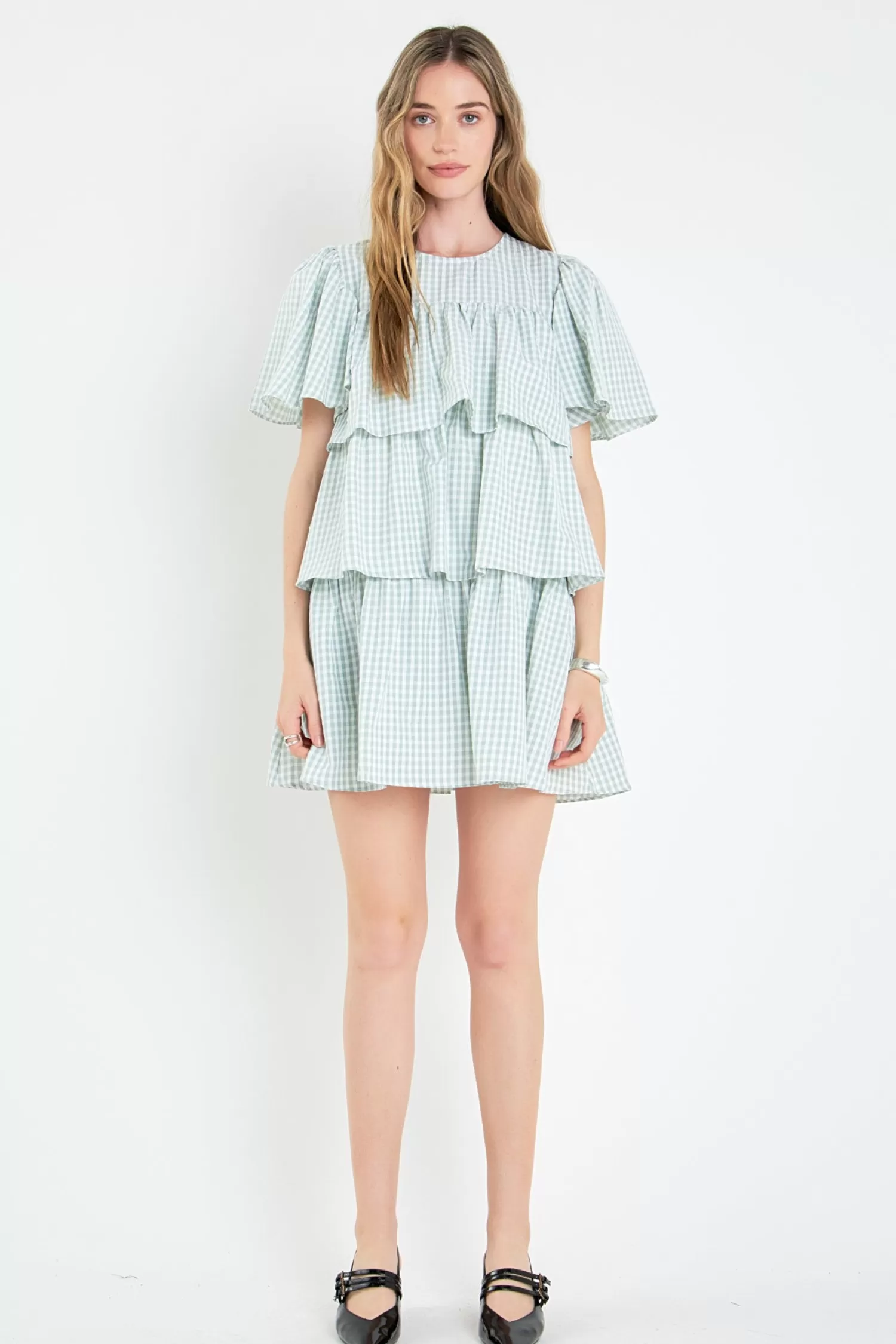 Hot Gingham Print Tiered Dress Mini Dresses | Lounge & Casual