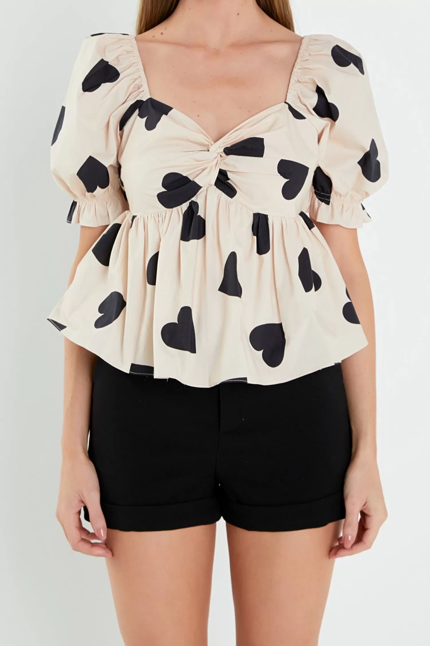 New Heart Shape Puff Sleeve Top Puff Sleeve Perfection | Tops