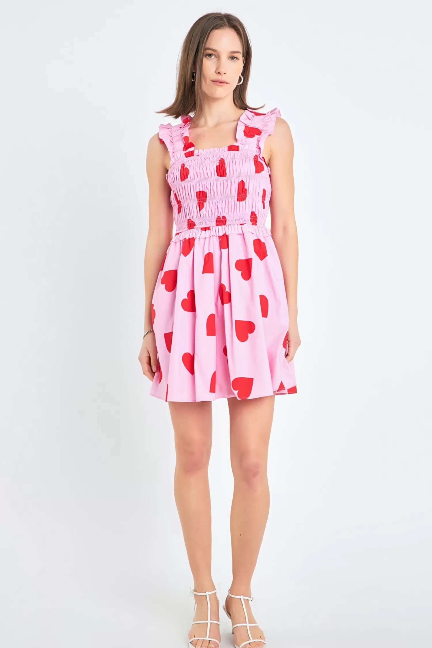 Best Sale Heart Shape Smocked Mini Dress Date Night Dreams | Special Occasion