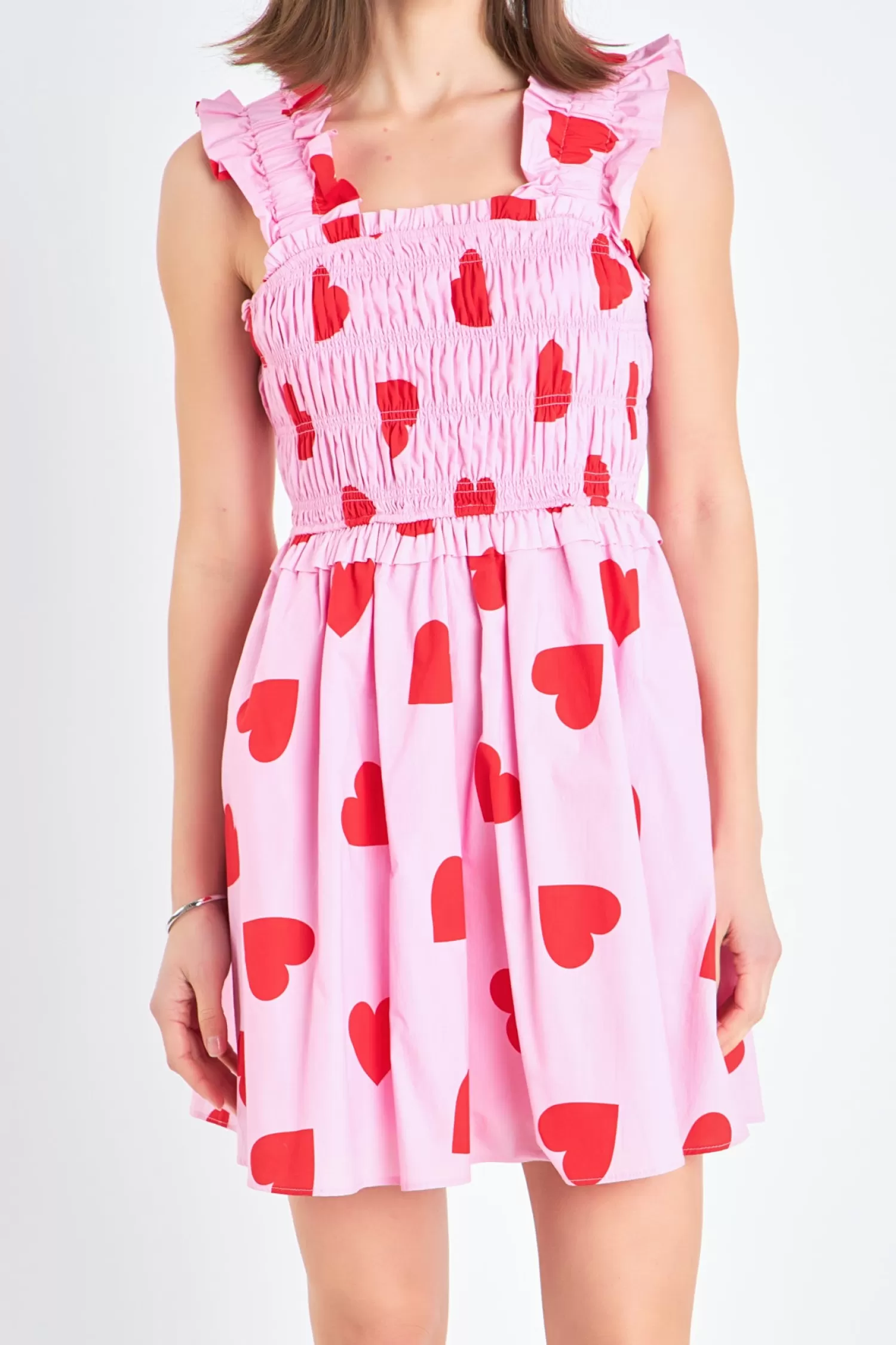 Best Sale Heart Shape Smocked Mini Dress Date Night Dreams | Special Occasion