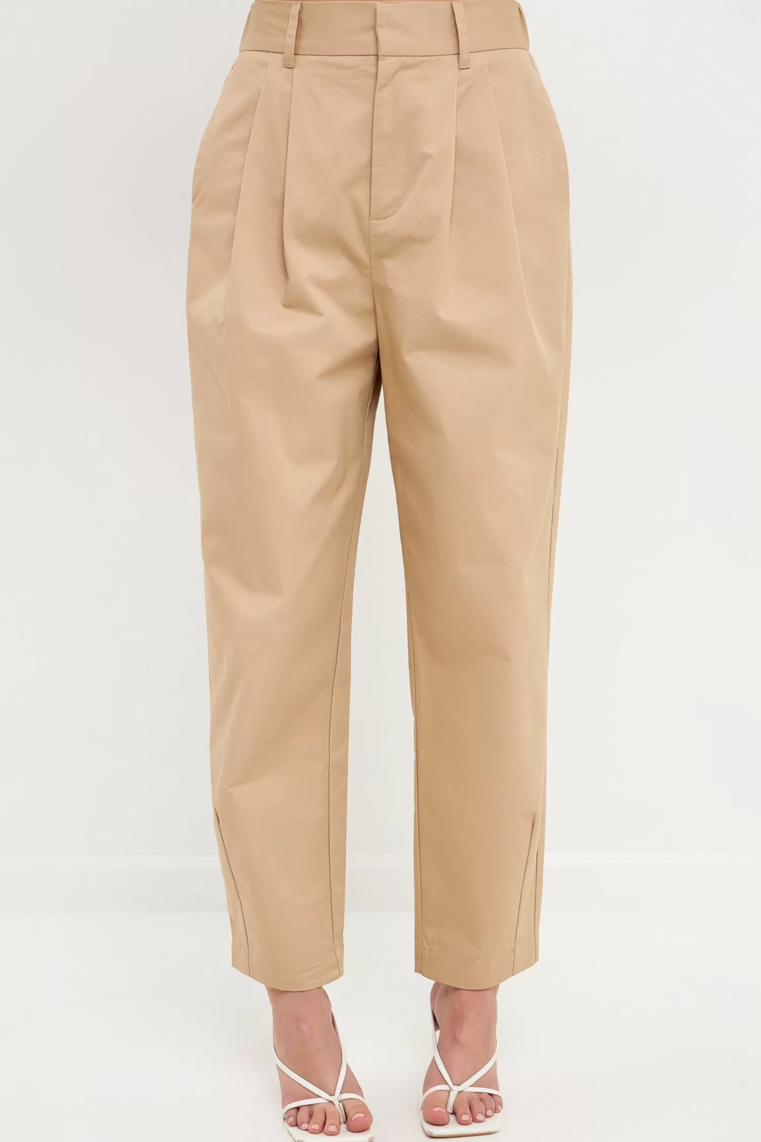 Store High Waist Pleated Trouser - Final Sale Pants | Bottoms