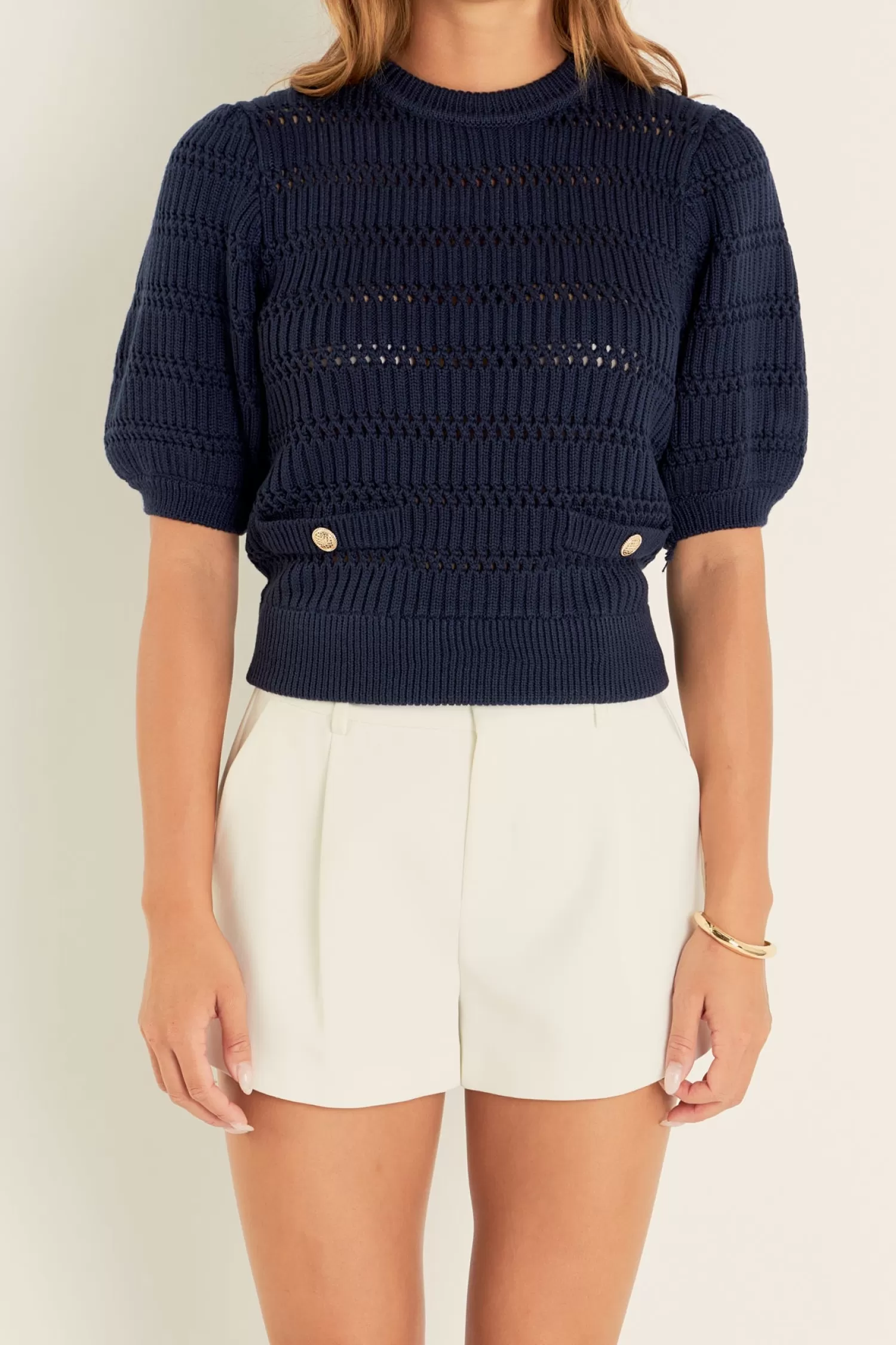 Cheap Knit Top Puff Sleeve Perfection | Tops