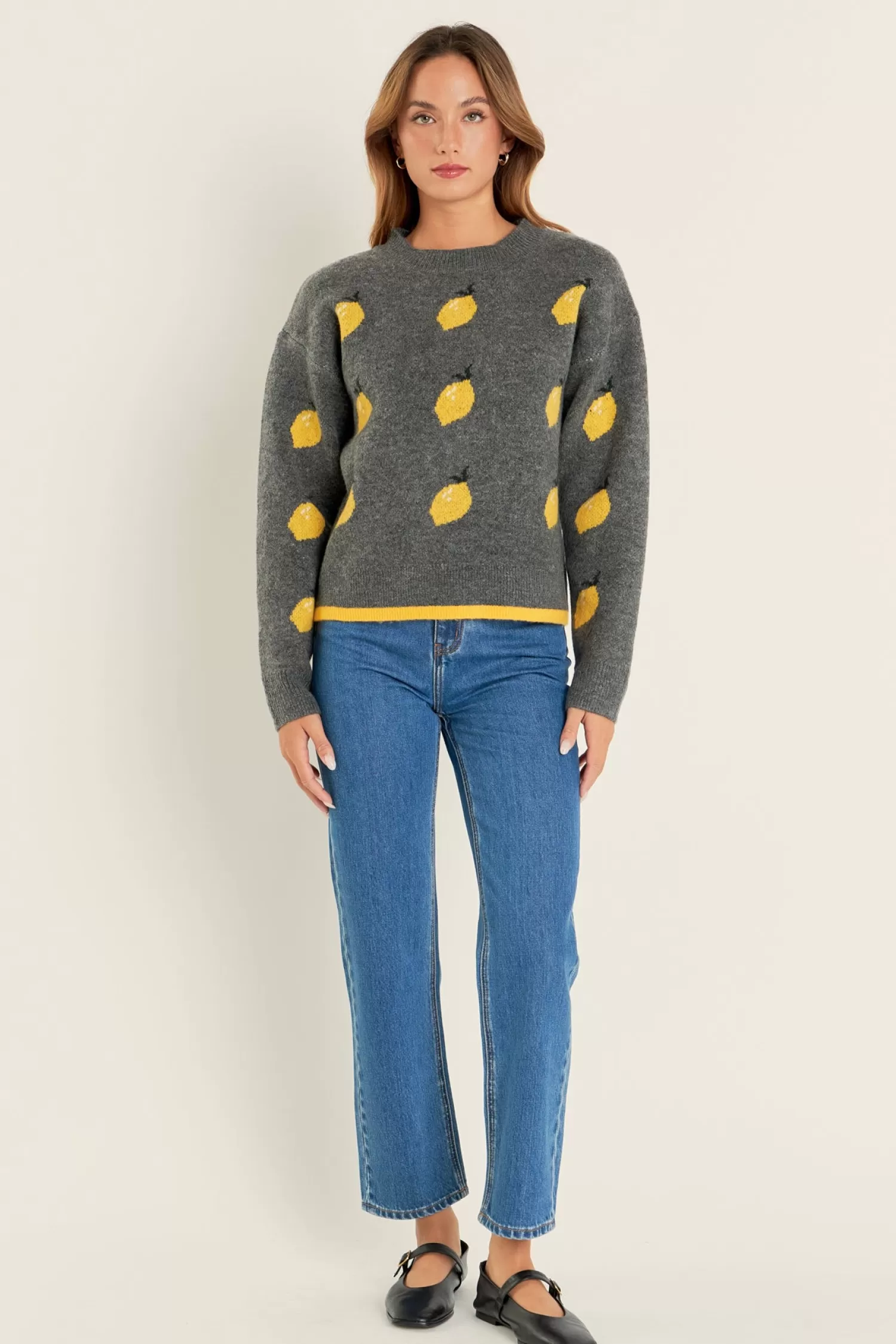 Discount Lemon Crew Neck Knit Tops | Sweaters & Knits