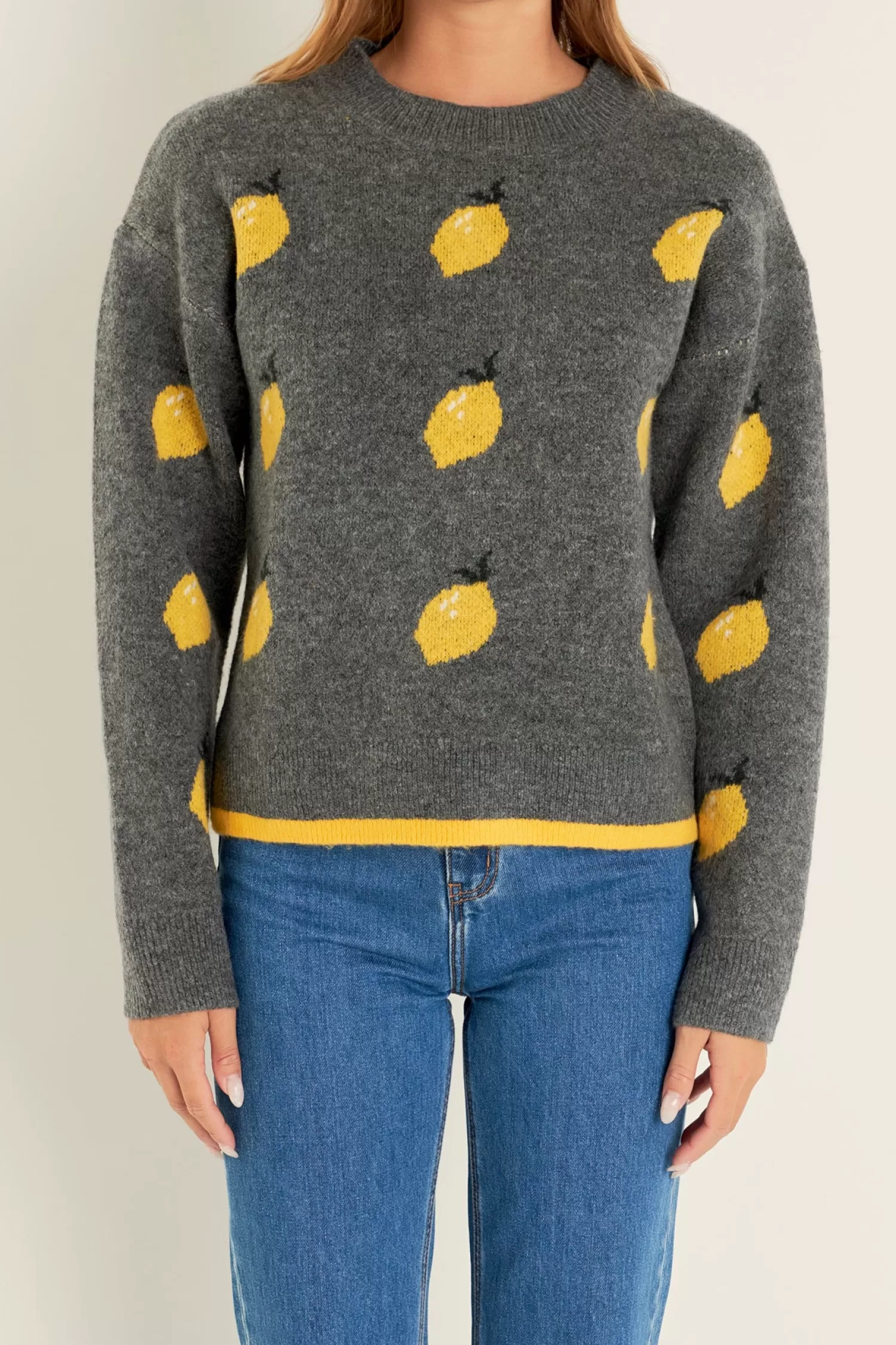 Discount Lemon Crew Neck Knit Tops | Sweaters & Knits