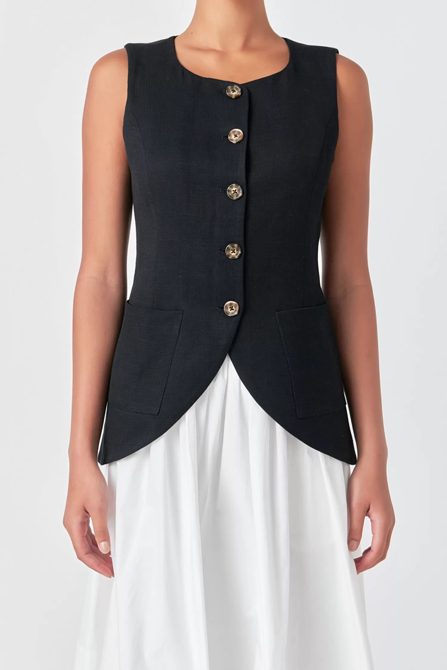 Cheap Linen Waistcoat Old Money Aesthetic | Career Closet