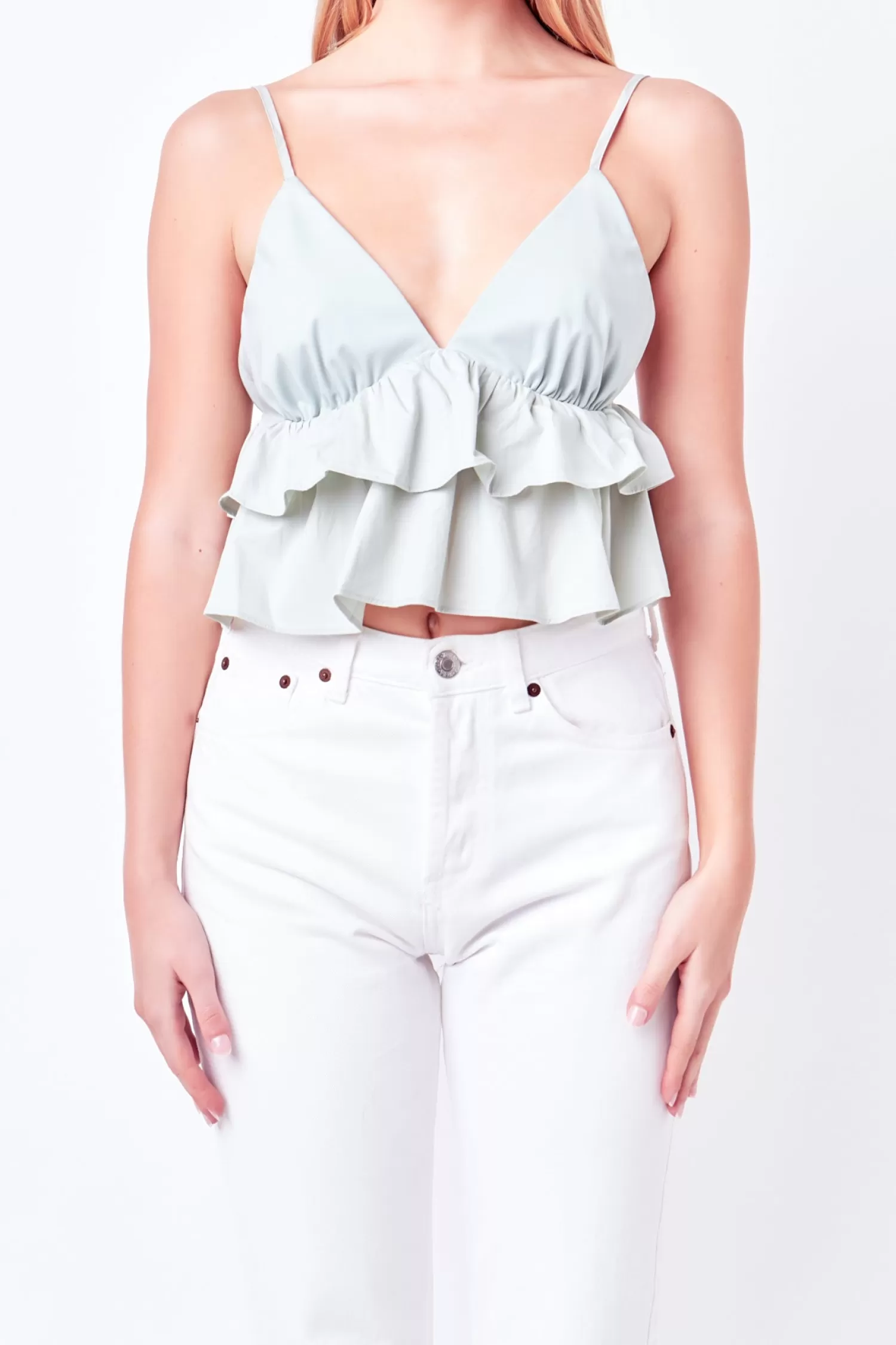 Sale Mixed Media Cami Top Frills And Thrills | Mixed Media