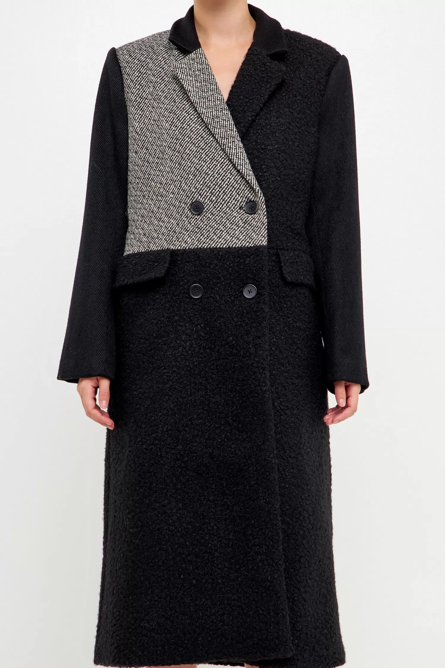 Clearance Mixed Media Long Coat Best Sellers | Jackets & Coats