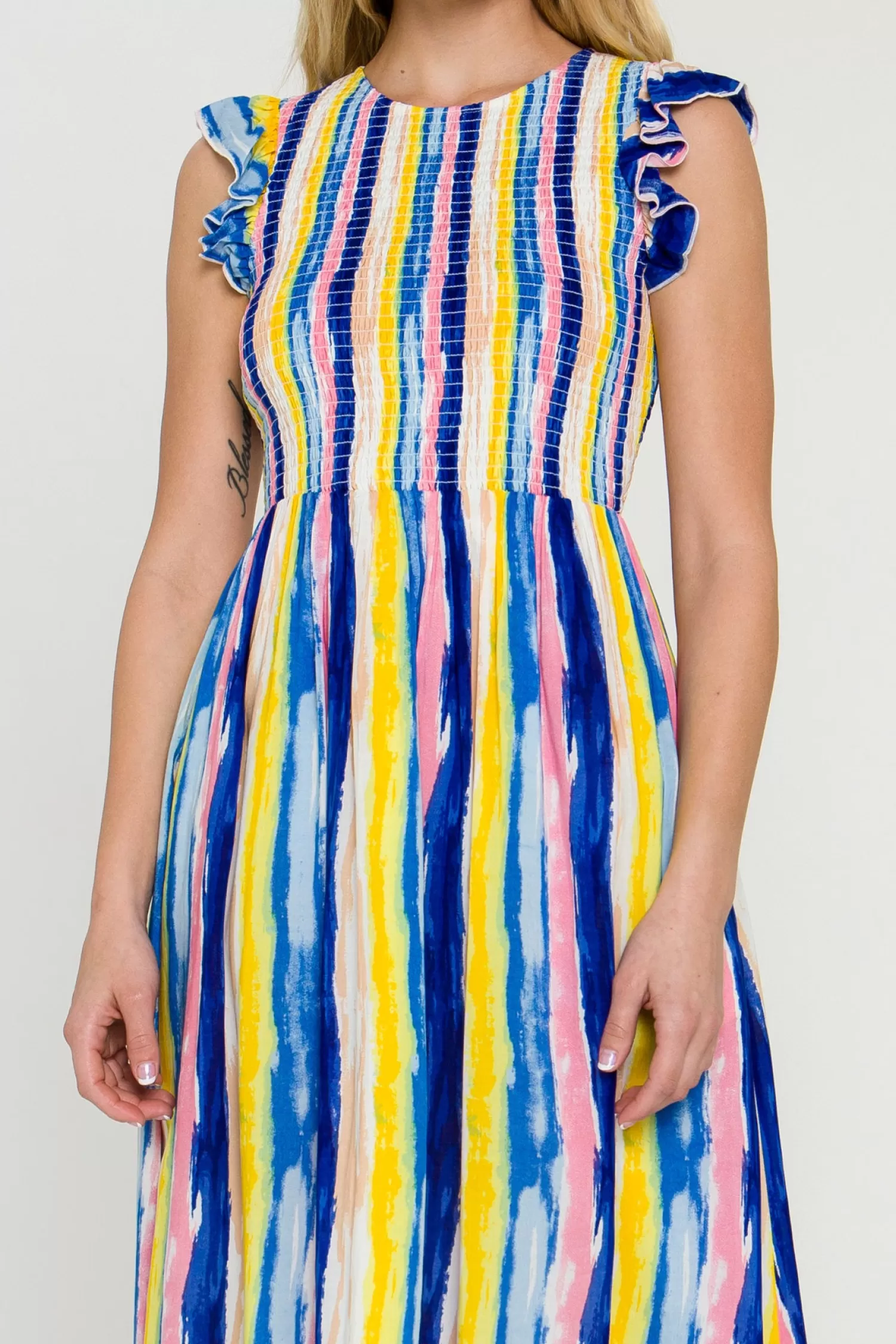 Store Multi Stripe Midi Dress Resort Ready | Midi Dresses