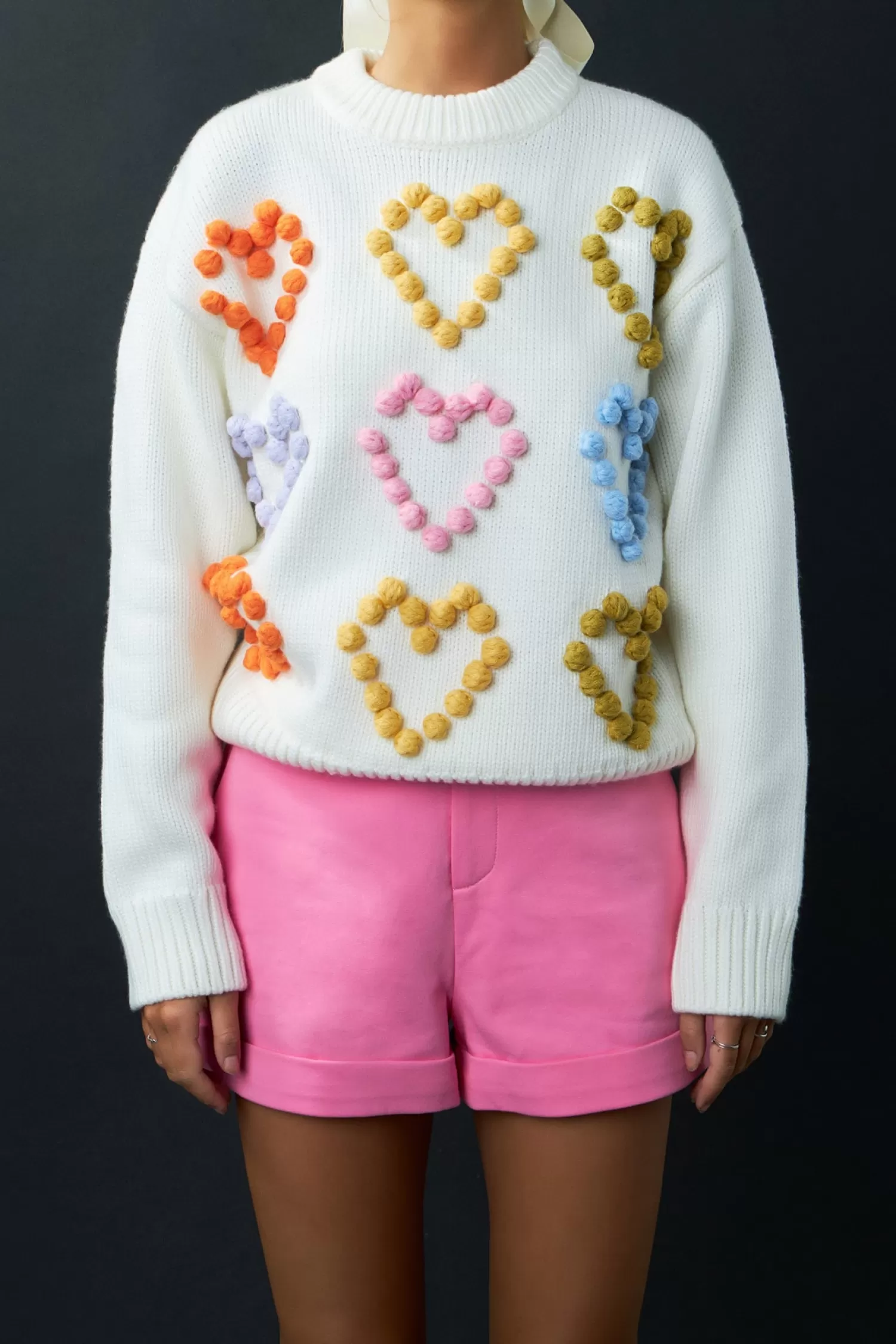 Best Sale Multicolor Heart Pom Sweater Best Sellers | Sweaters & Knits