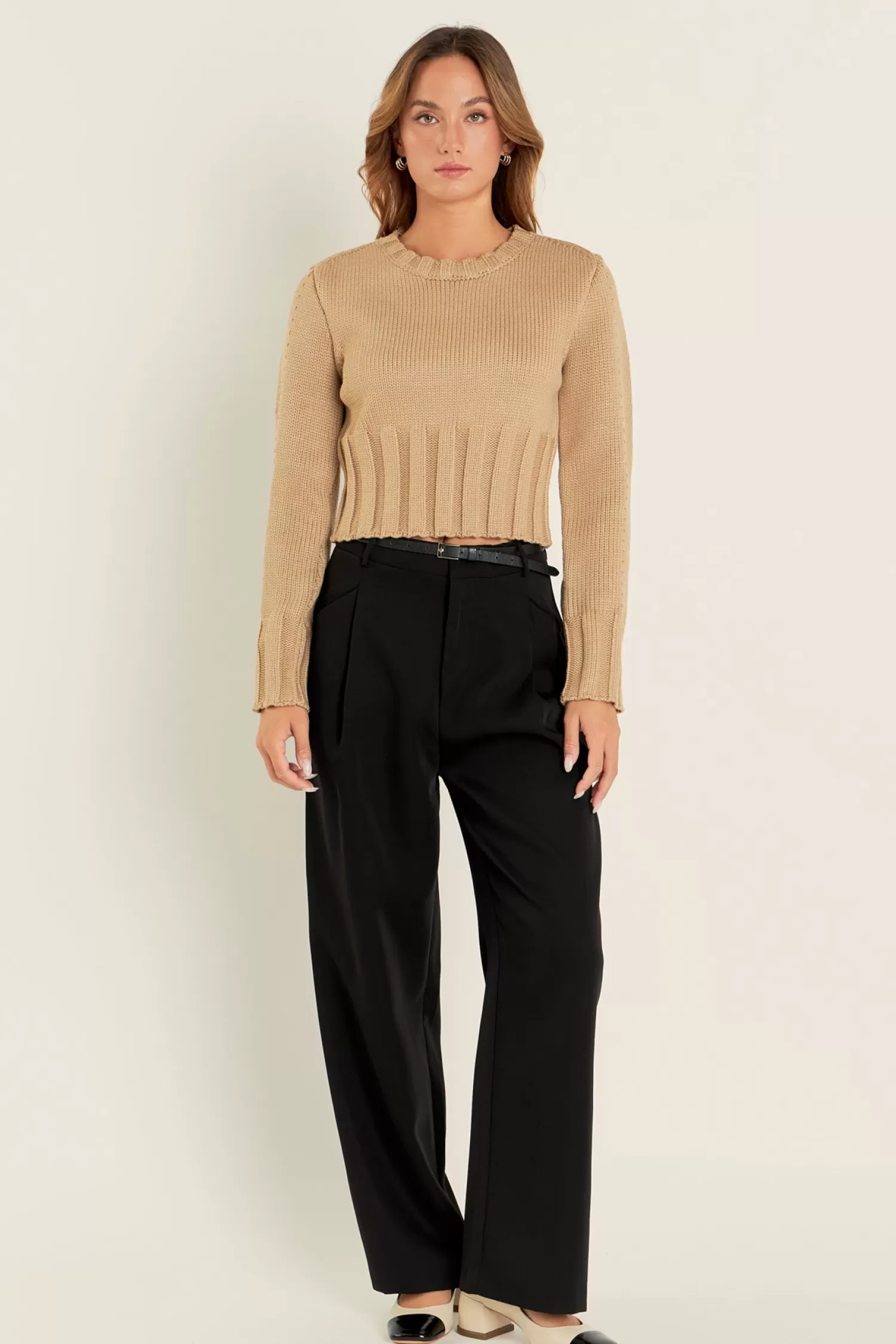 Discount Open Back Cropped Sweater Tops | Sweaters & Knits