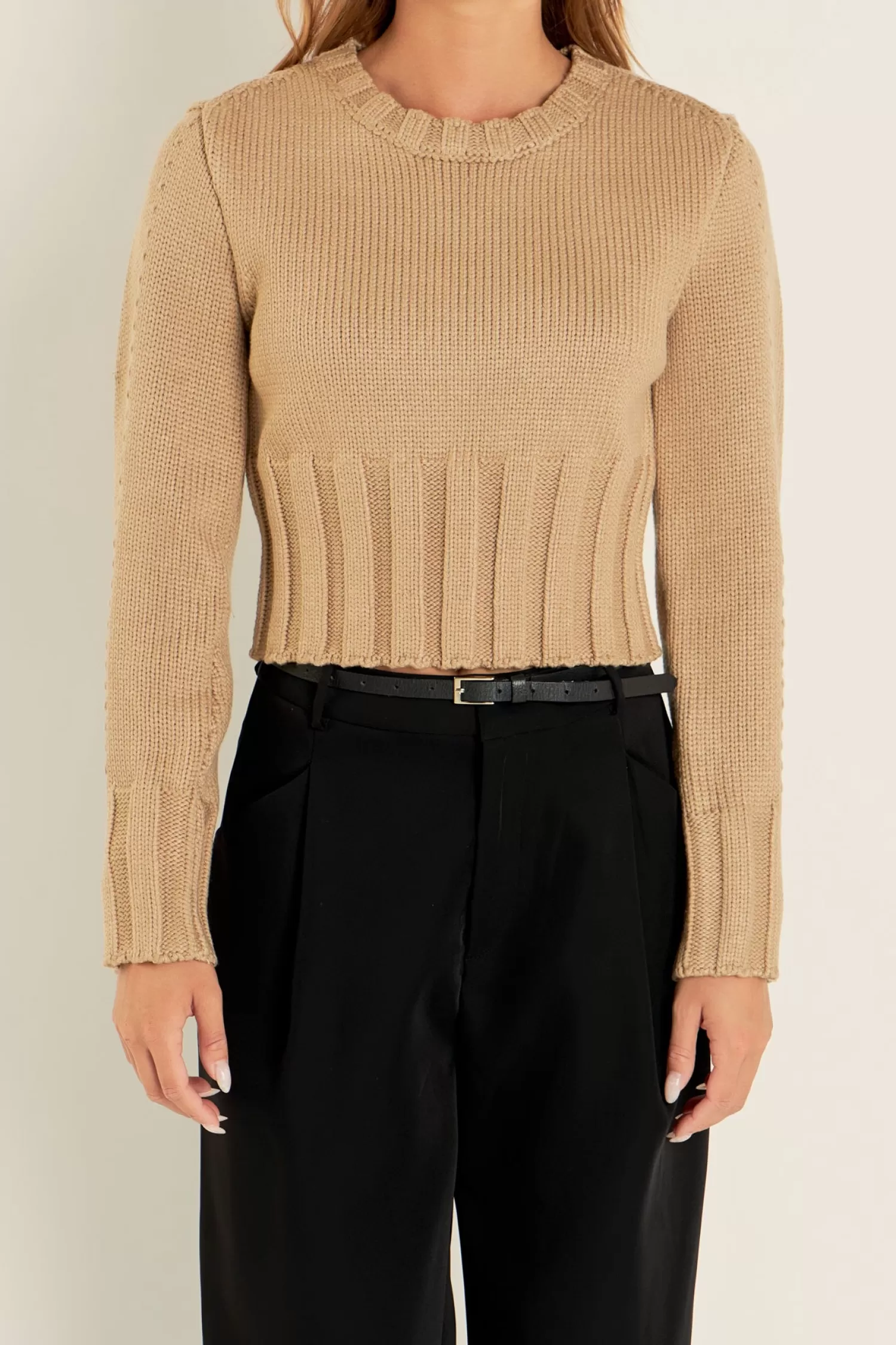 Discount Open Back Cropped Sweater Tops | Sweaters & Knits