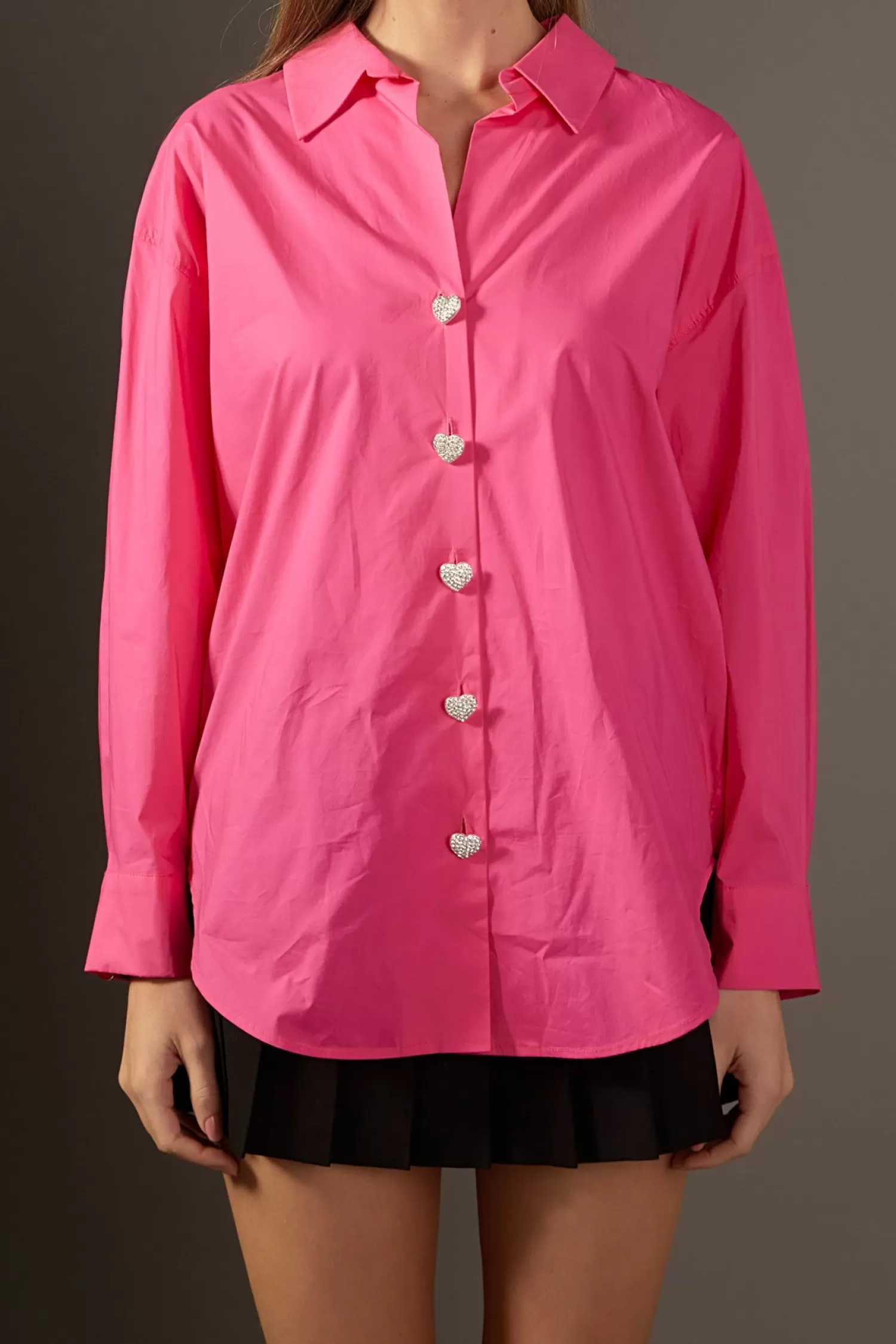 Sale Oversize Collared Shirt Tops