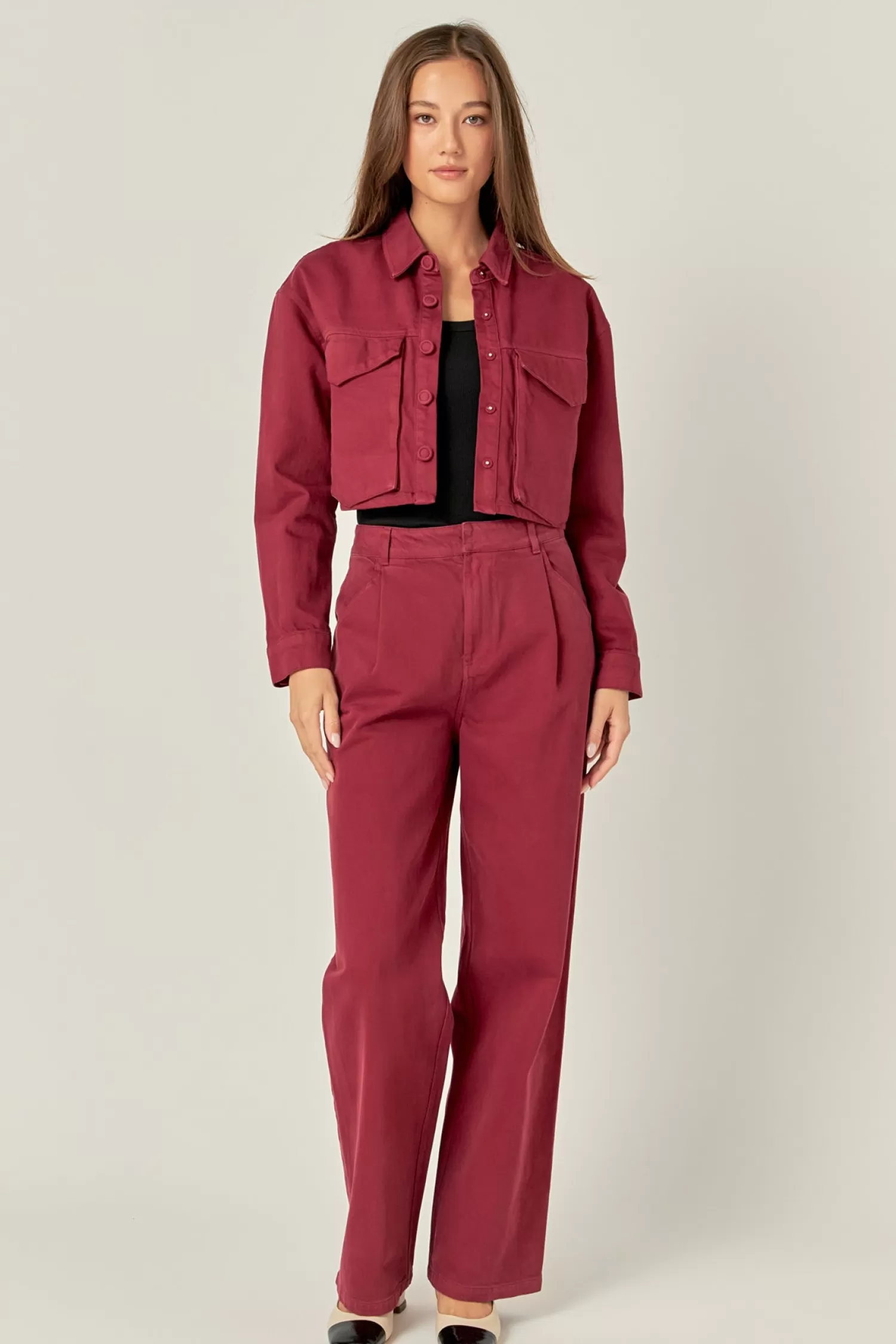 Sale Oversize Pocket Cropped Jacket Jackets & Coats | Matching Sets